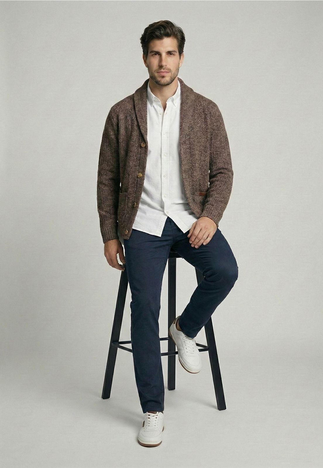 Cardigan Denver Brown-4