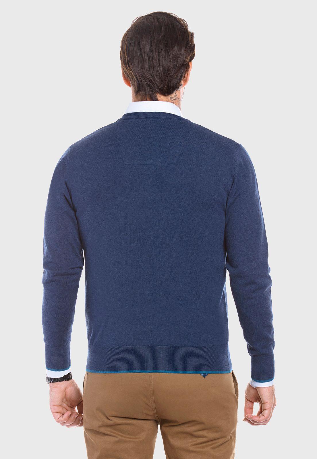 Sweater Melange Smart Casual  L/S Navy Melange-2