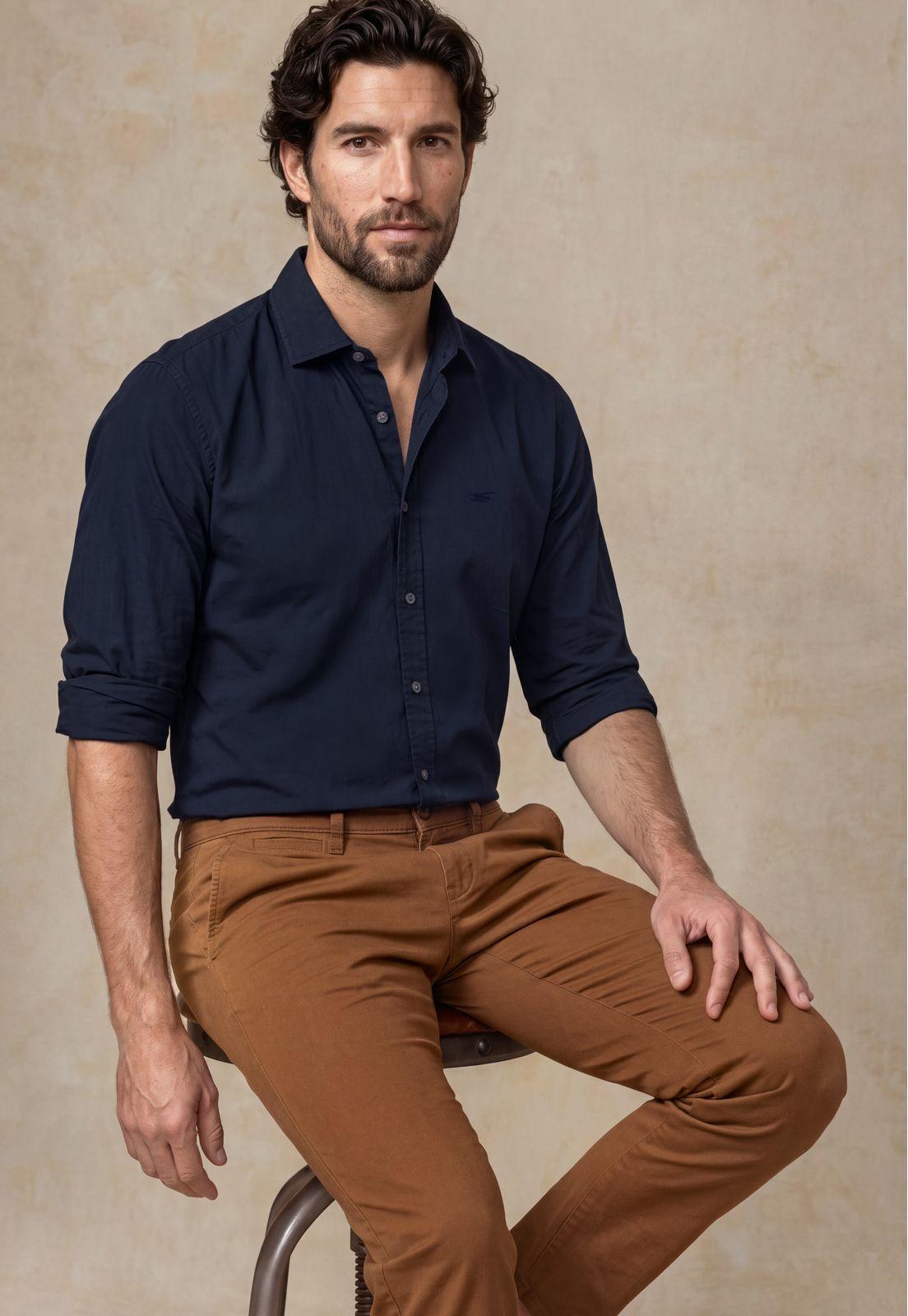 Camisa Bolton Regular Navy-4
