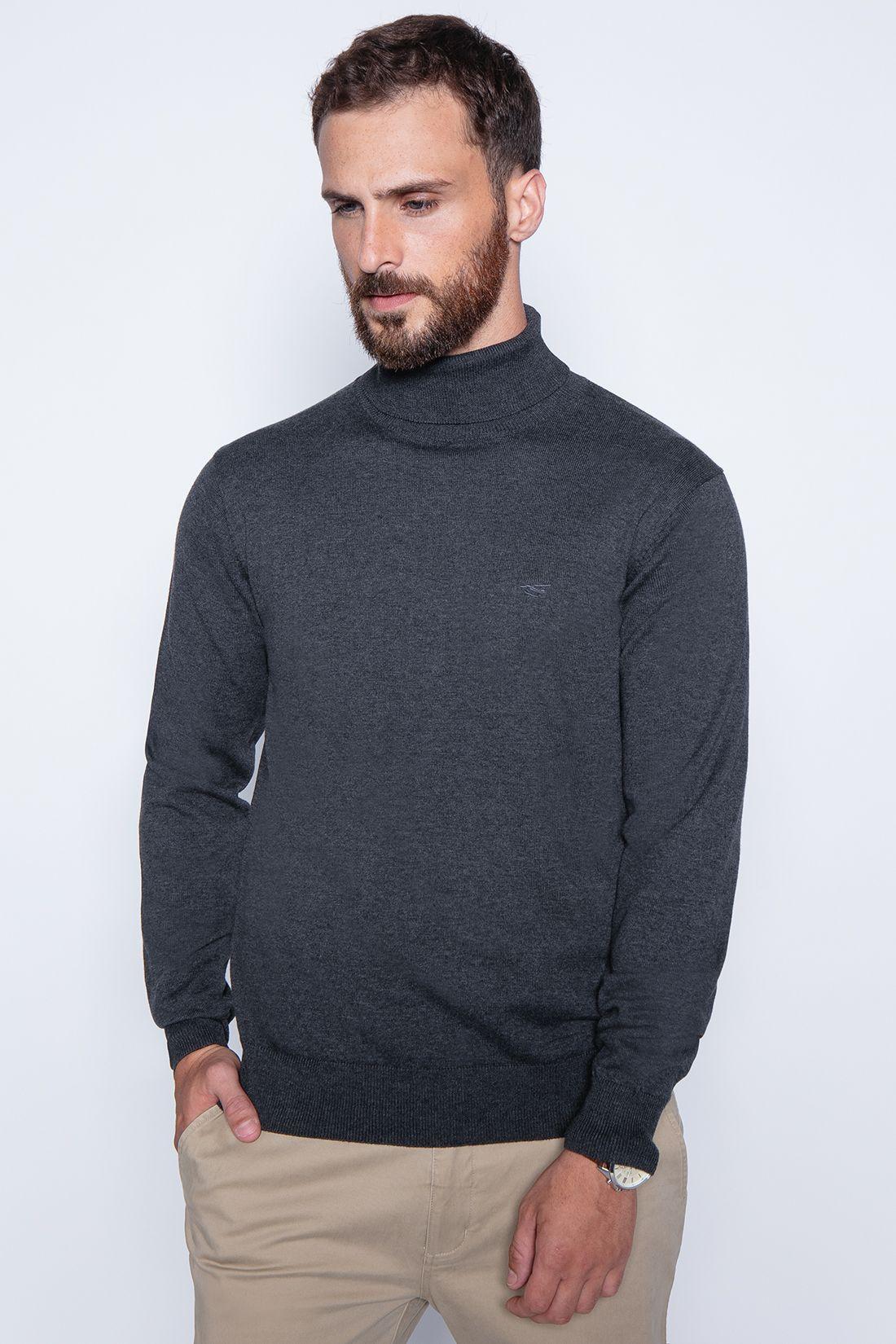 Sweater Smart Casual Turtle Neck Graphite-0