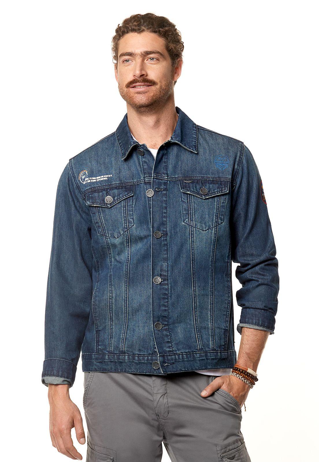 Chaqueta Denim Con Parche Blue-0