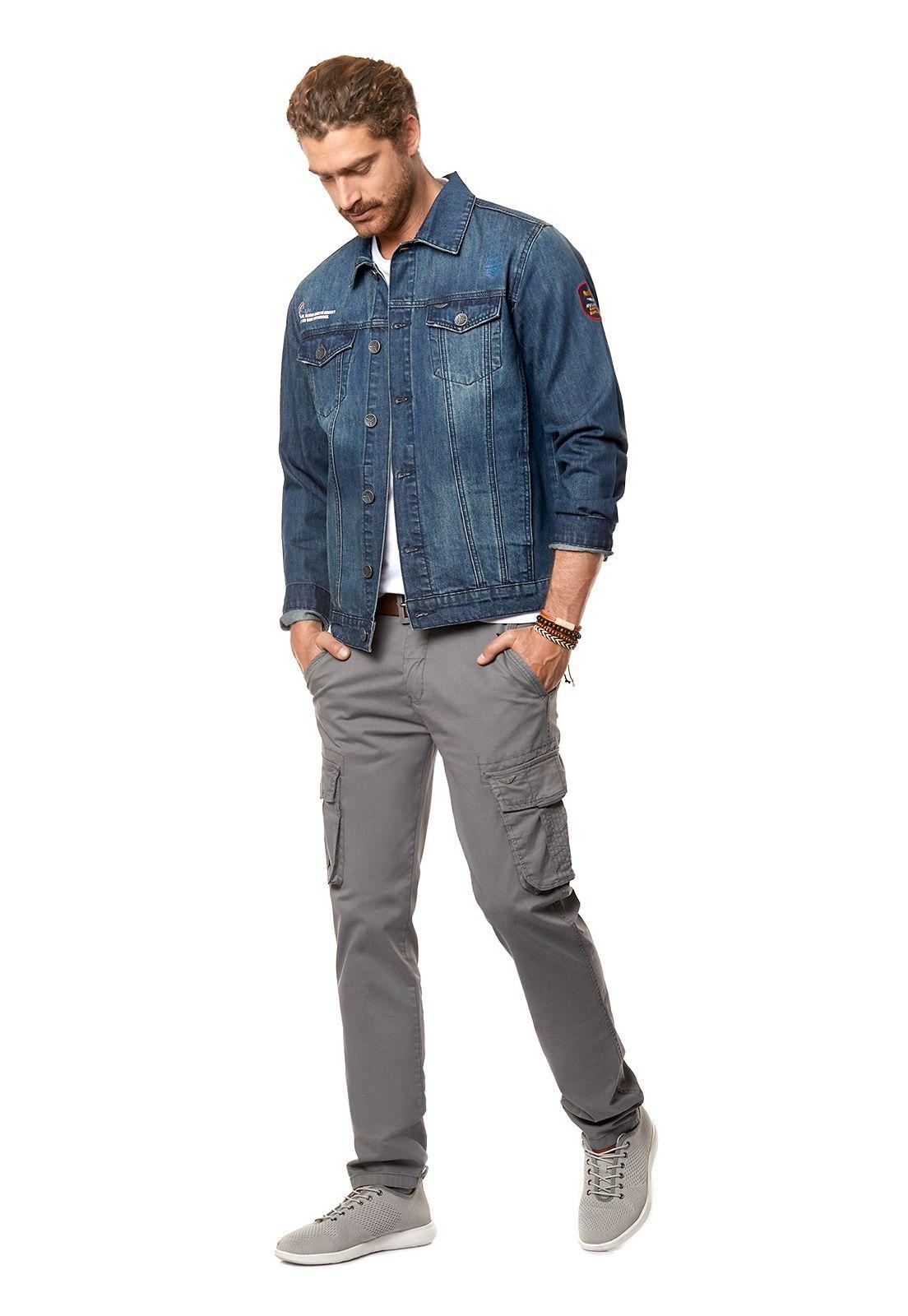 Chaqueta Denim Con Parche Blue-1