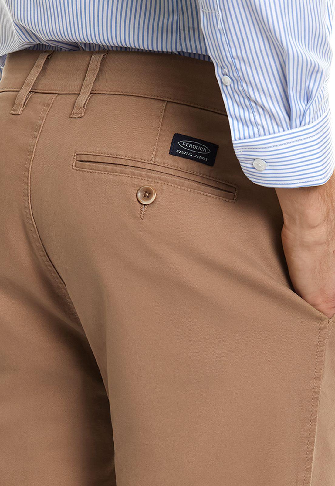 Pantalón Twill Sin Pliegues L/31 Almond-3