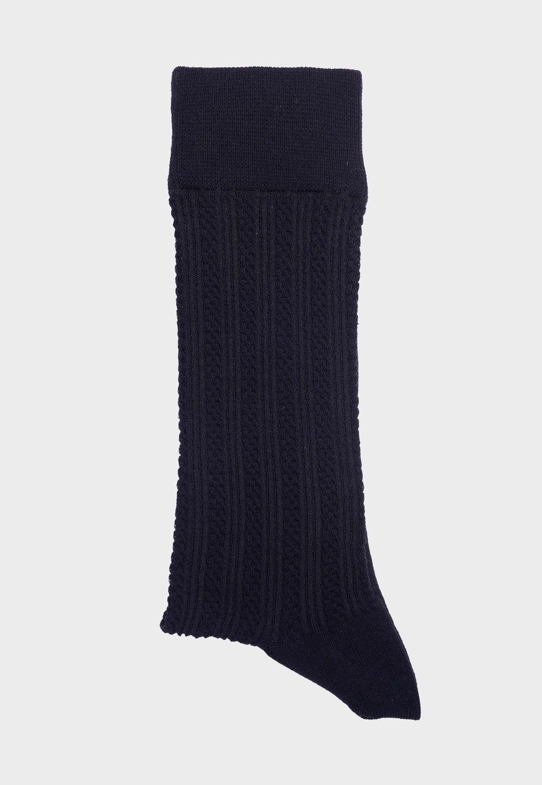 CALCETINES SIR CABLE BLACK-0