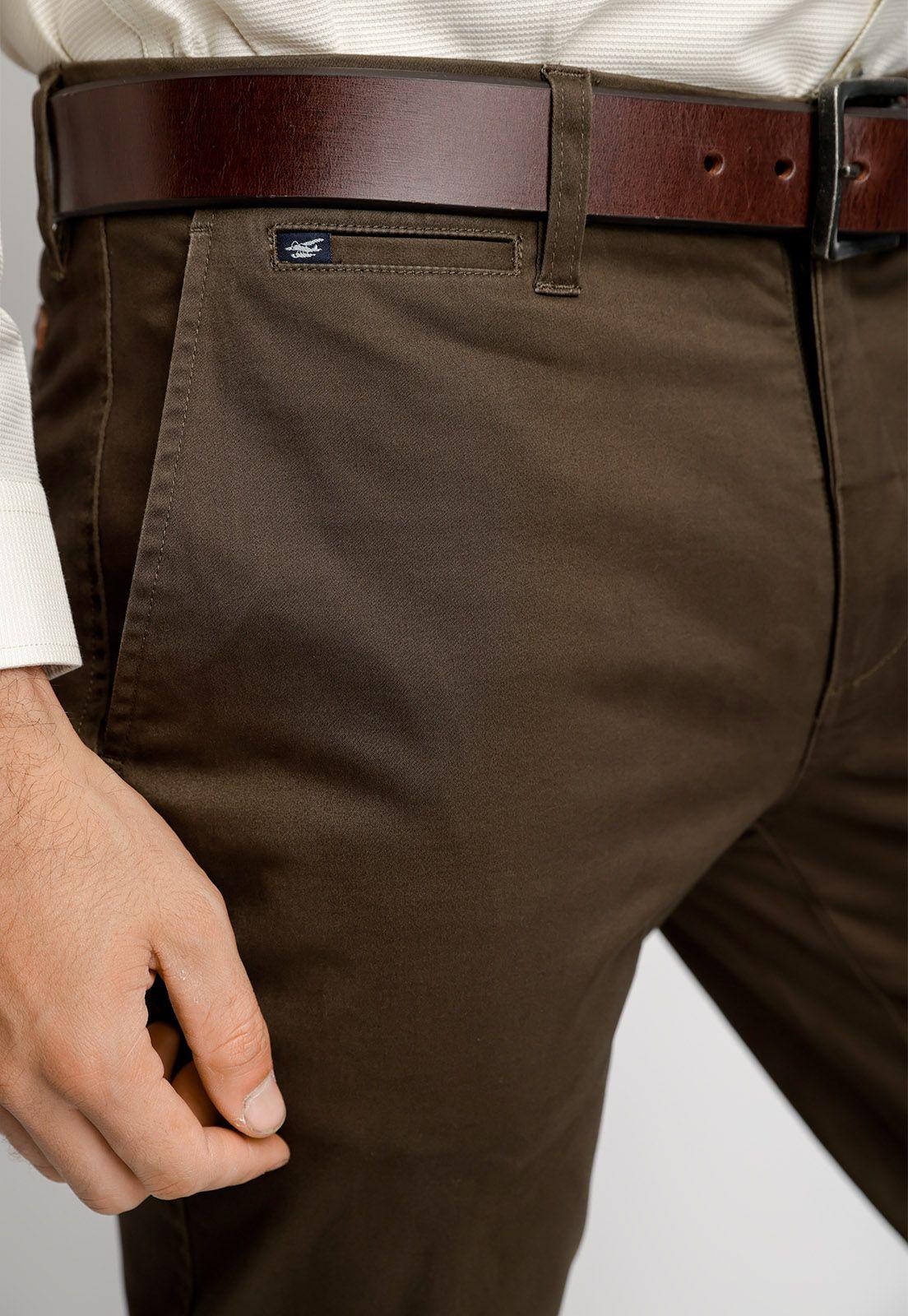 Pantalón Twill Sin Pliegues Slim L/33 Safari-2