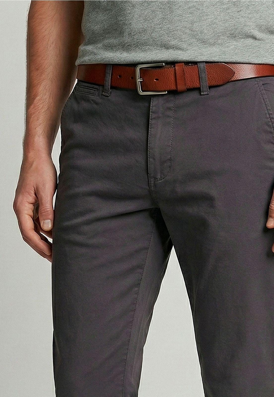 Pantalón Twill Without Pleats L/33 Dk Grey-2