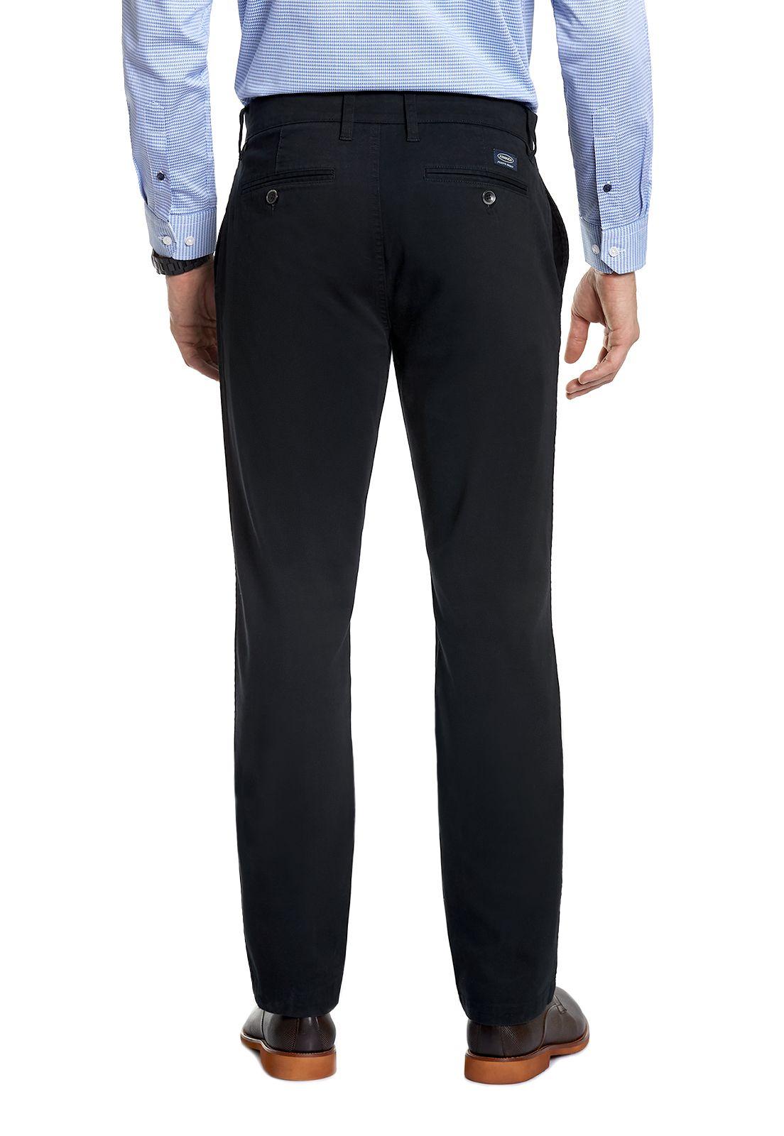 Pantalón Twill Sin Pliegues L/33 Black-2
