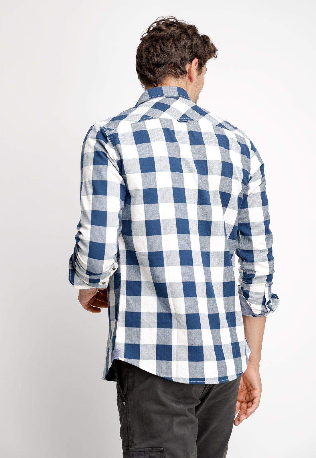 Camisa Checkered Indiana Fj Blue-1