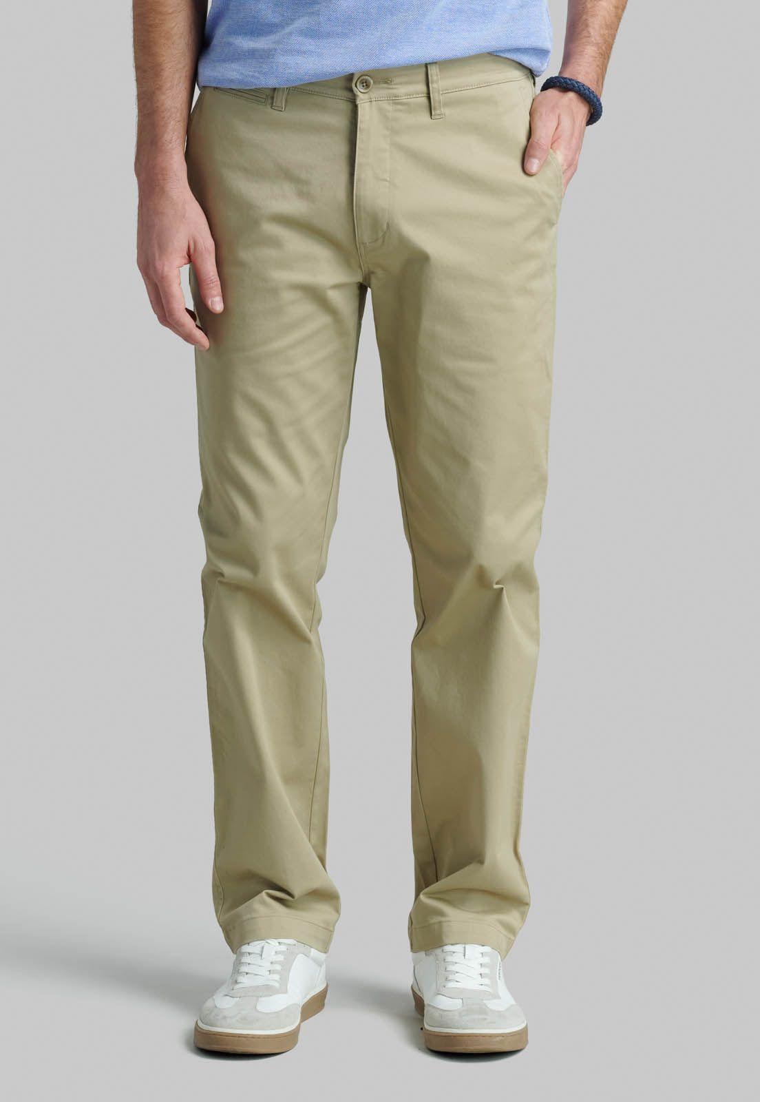 Pantalón Business Twill Without Pleats L/31 Khaki-0