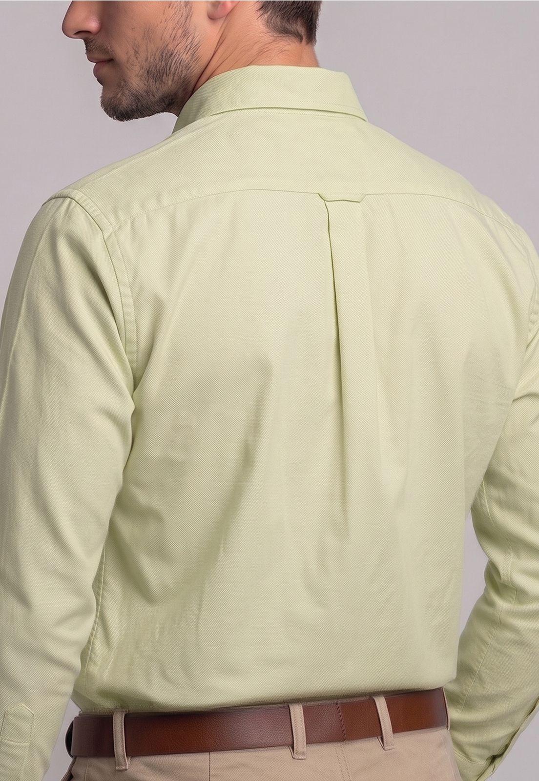 Camisa Oxford Smart Casual Khaki-2