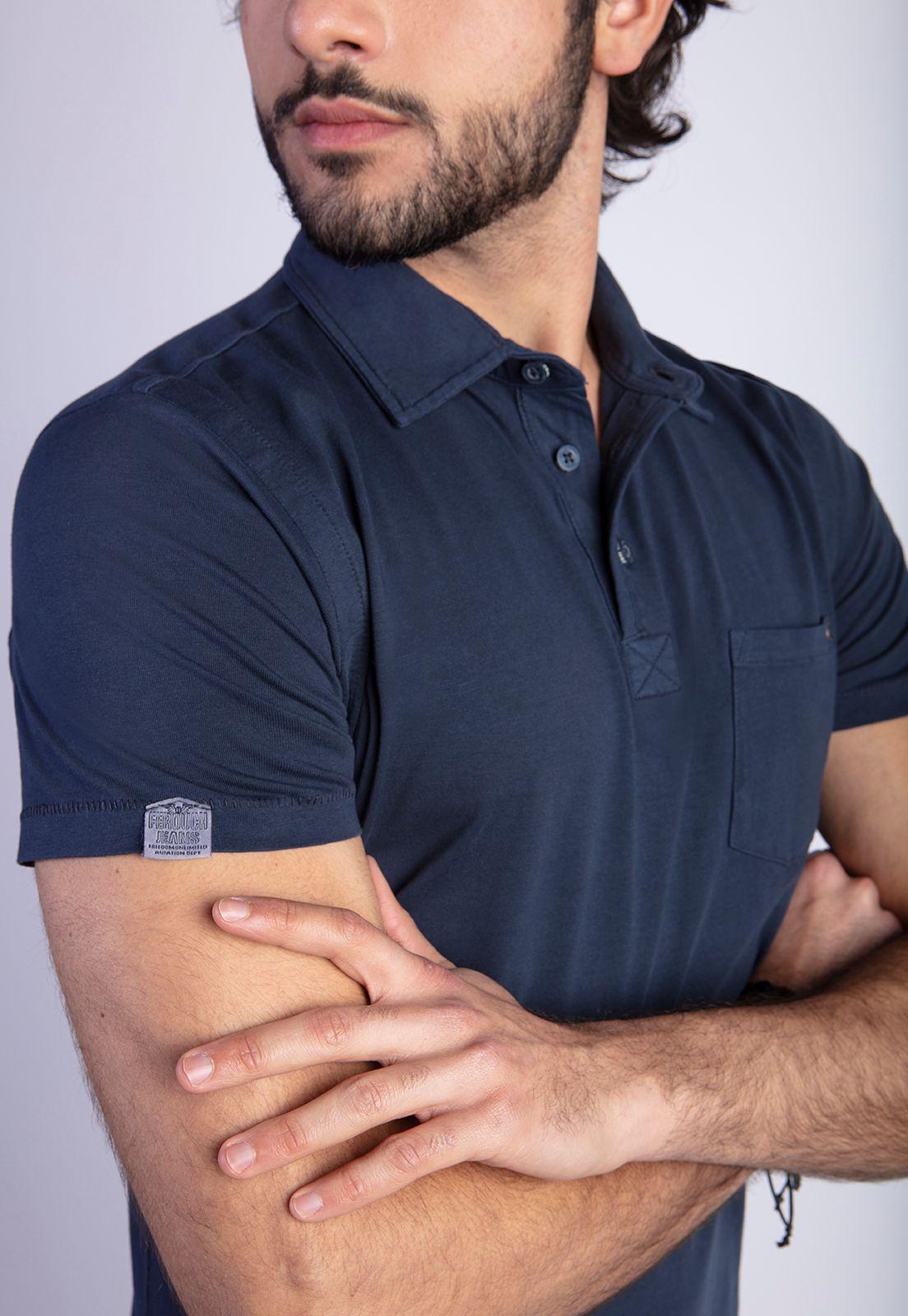 Polera Polo Lavada Orlando Navy-3