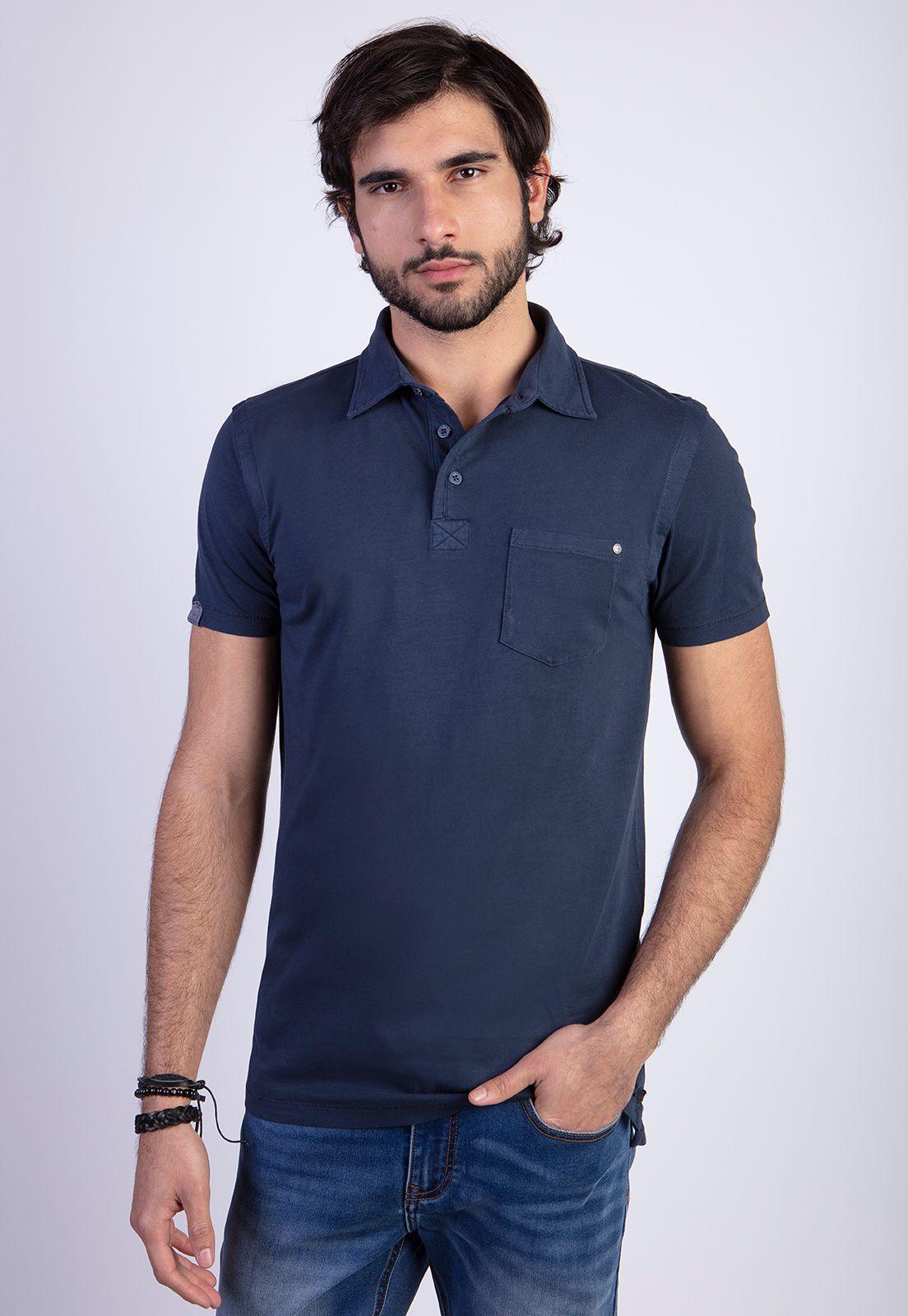 Polera Polo Lavada Orlando Navy-0
