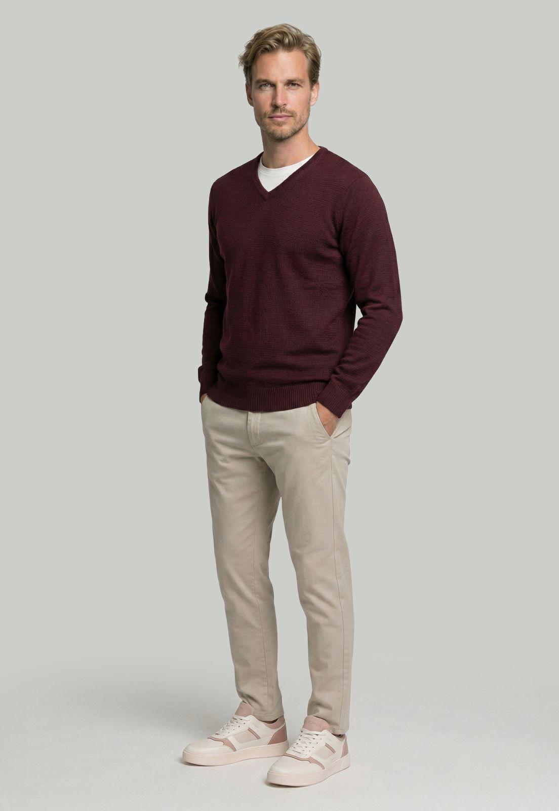 Sweater Monaco Burgundy Melange-1