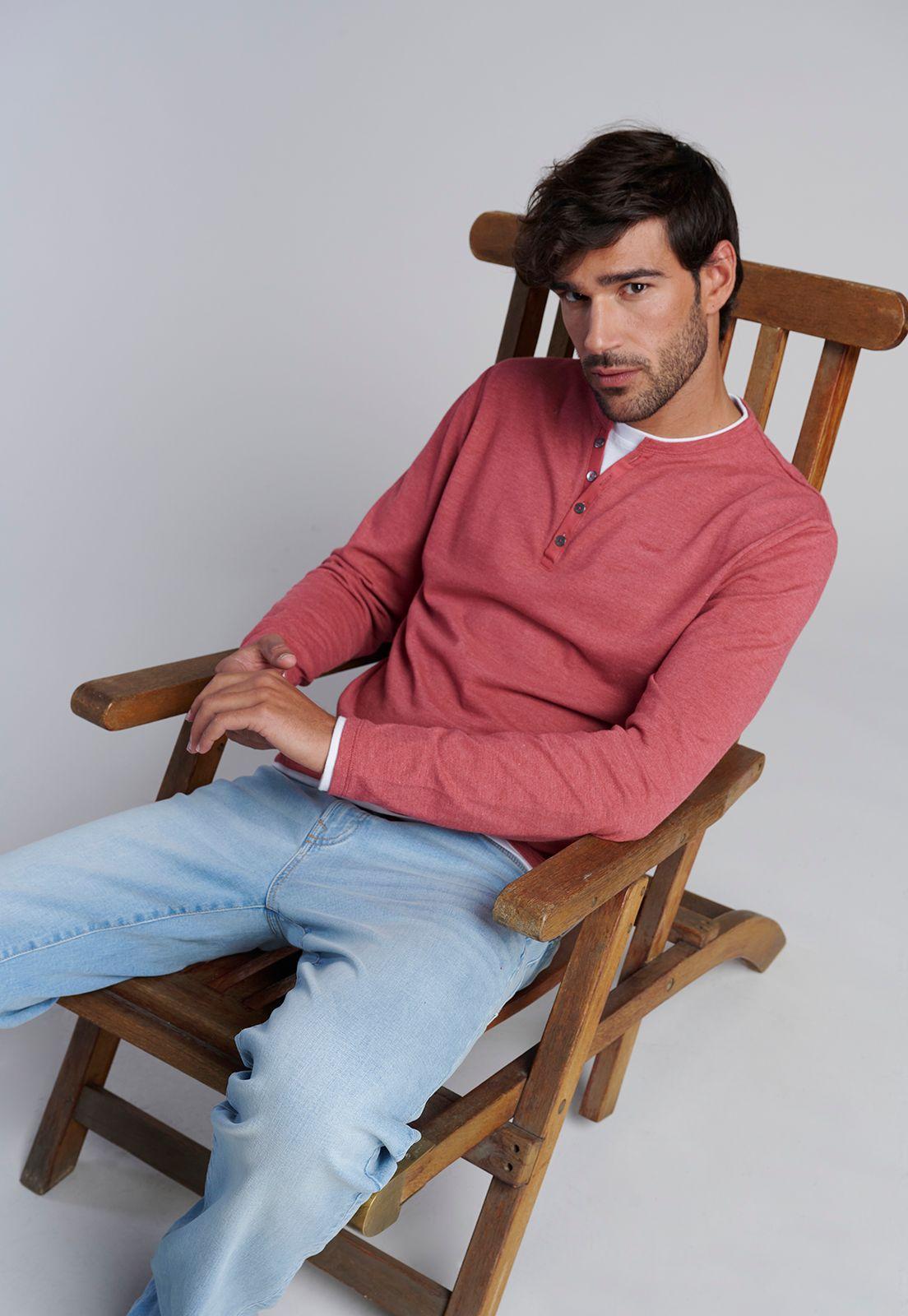 Polera Ml Dobel Indiana Red-4
