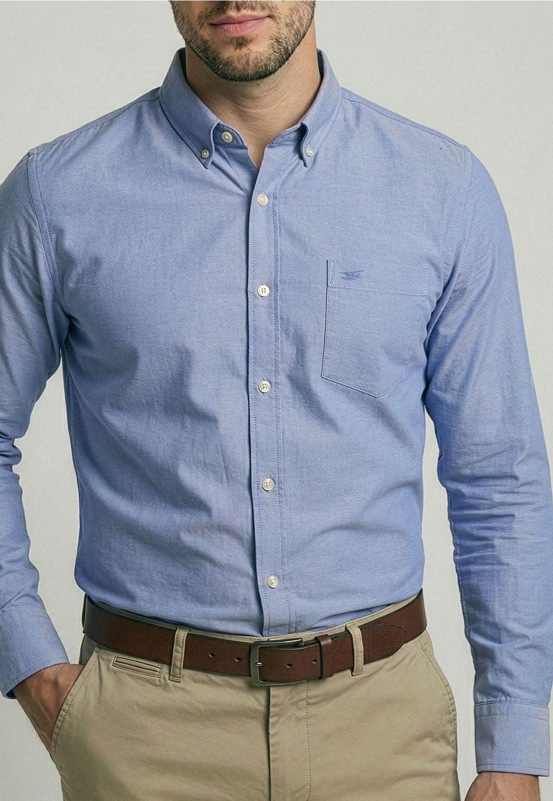 Camisa Smart Casual Oxford Navy-2