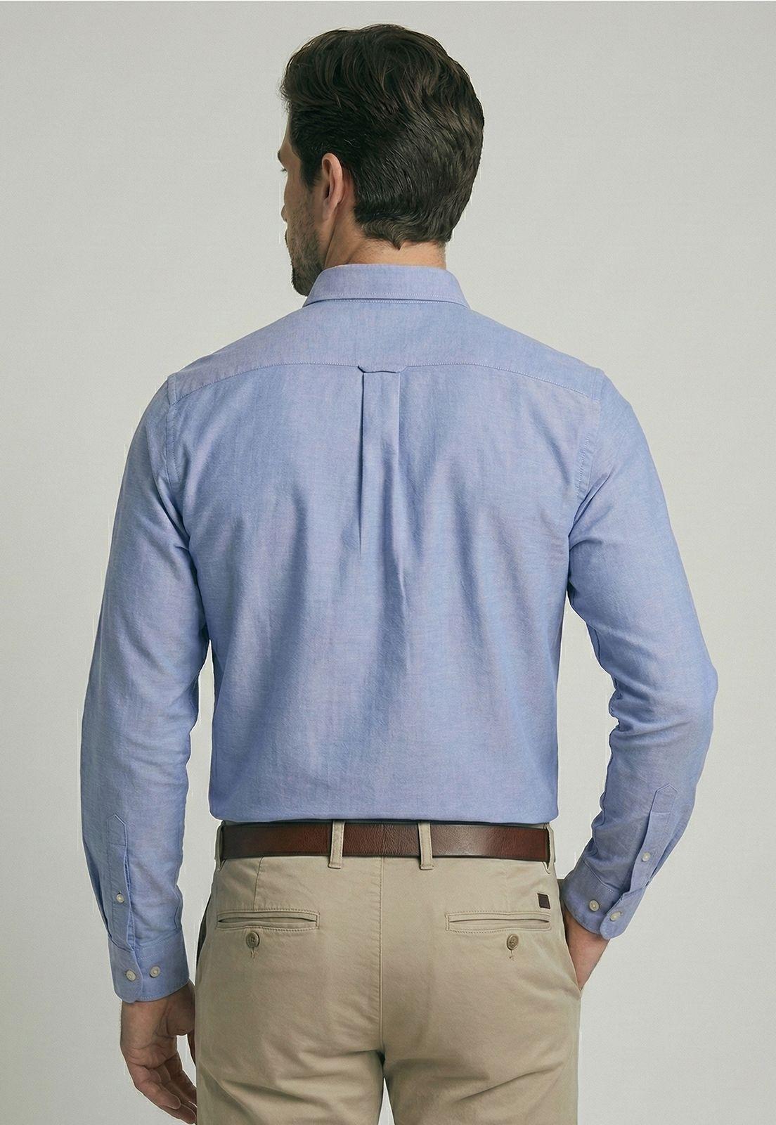 Camisa Smart Casual Oxford Navy-3