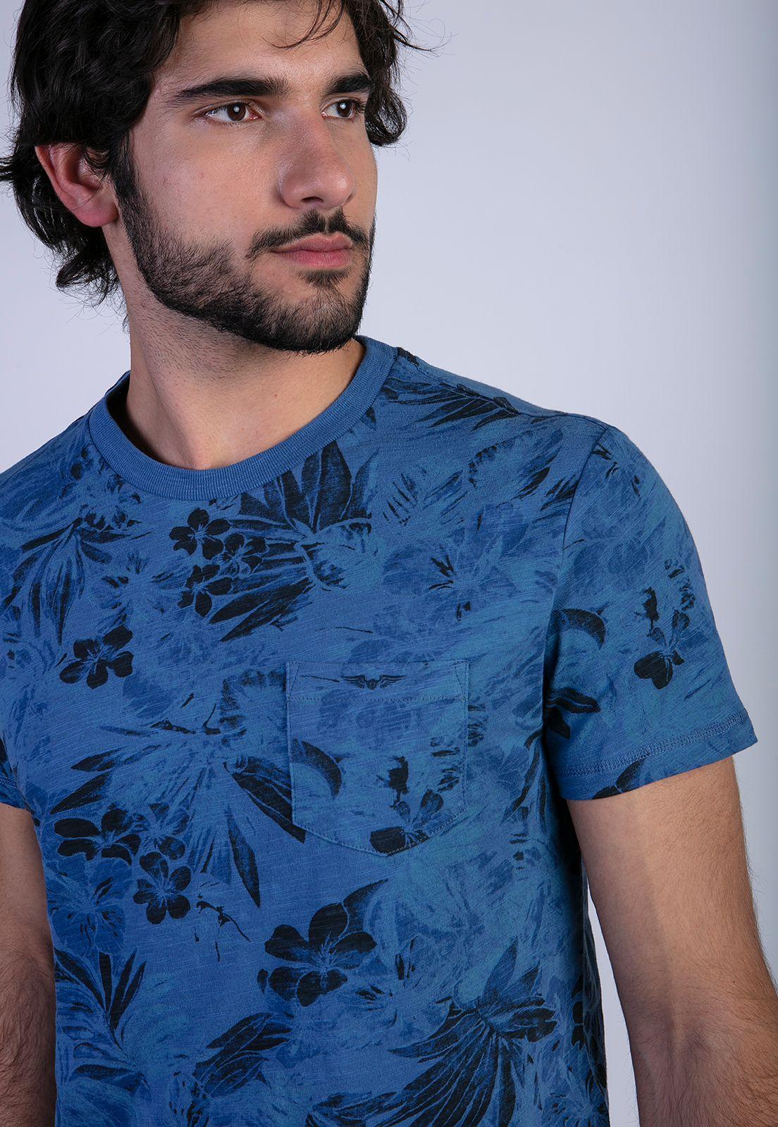 Polera Florida Navy-3