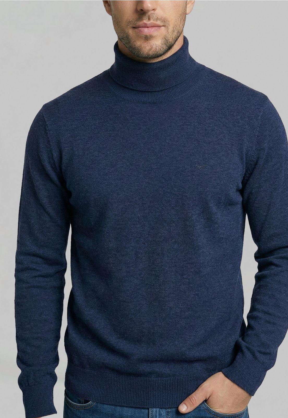 Sweater Turtle Neck Indigo Melange-2