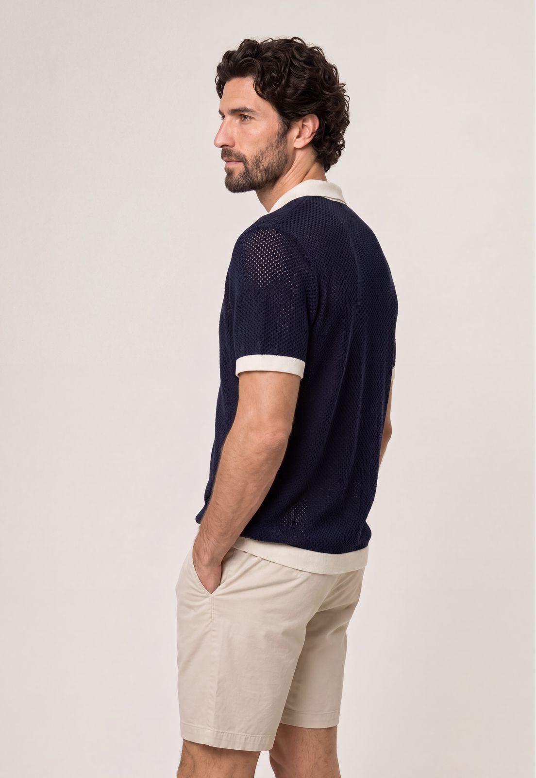 Camisa Tejida Calabasas Navy-2