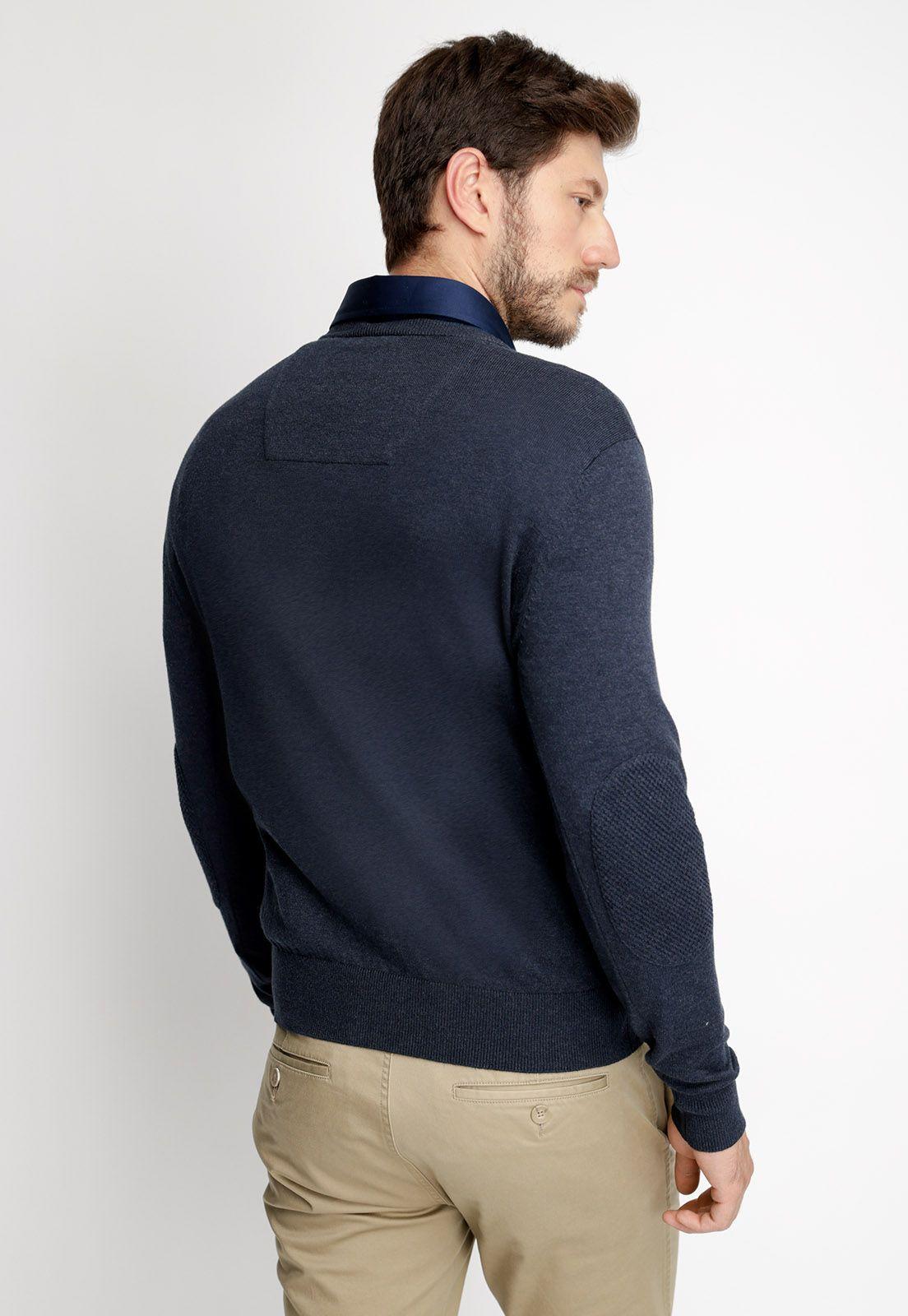 Sweater Melange Smart Casual Navy Melange-1