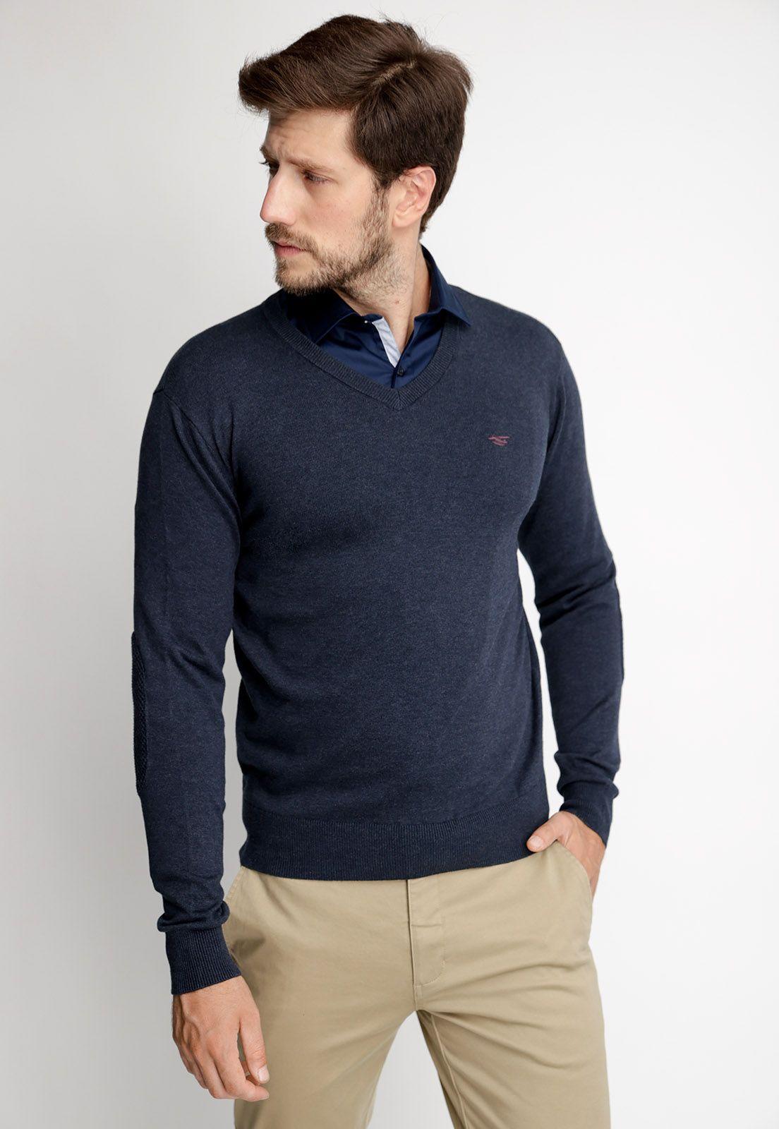 Sweater Melange Smart Casual Navy Melange-0