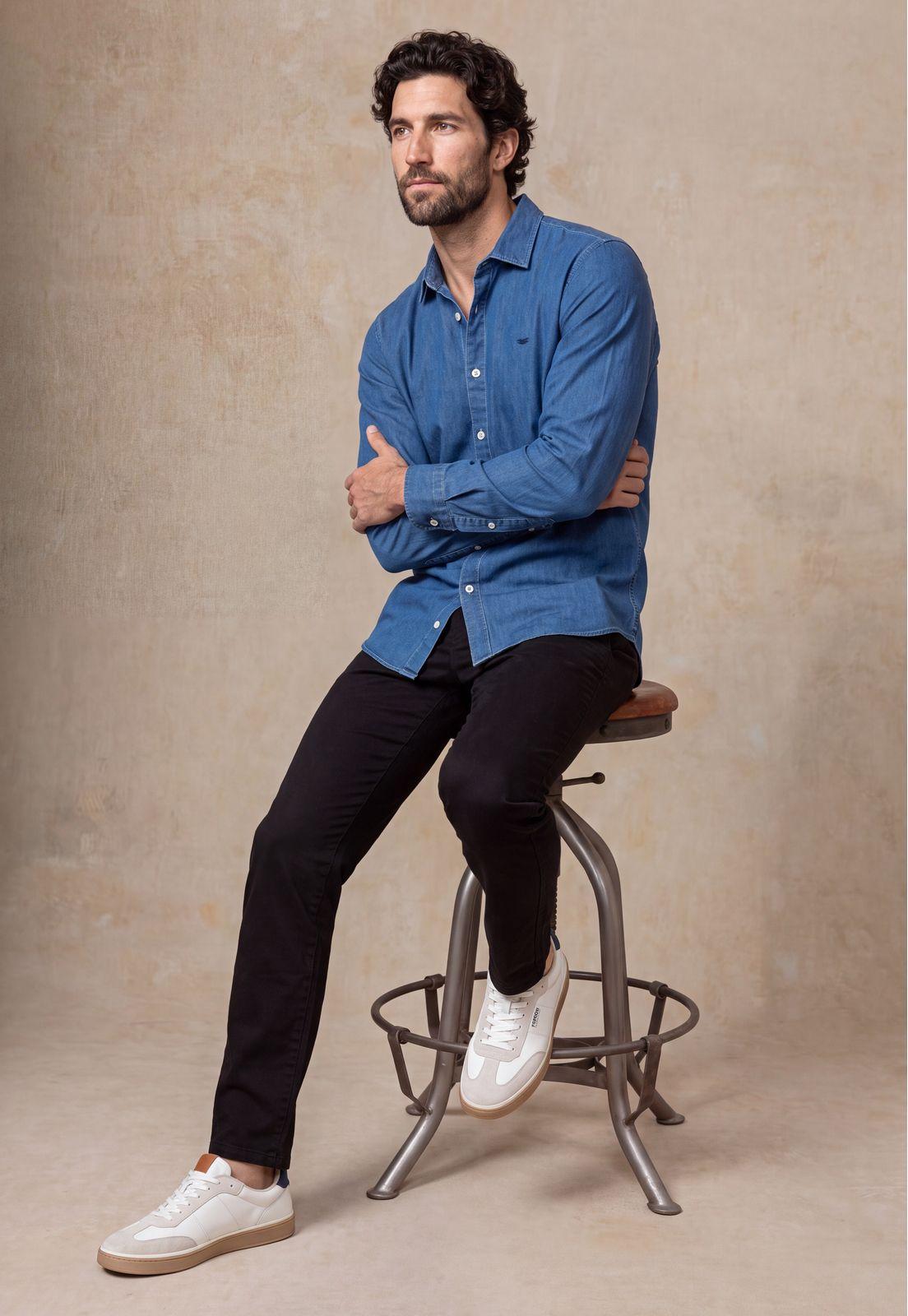 Camisa Boston Slim Blue-4