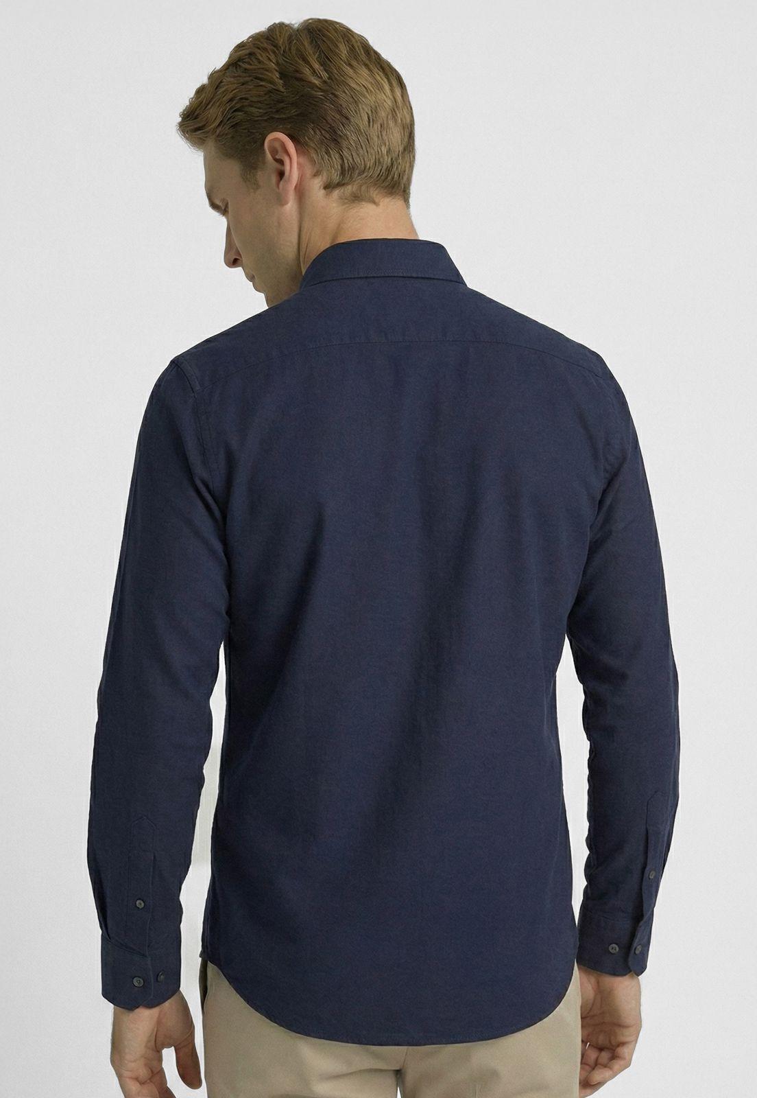 Camisa London Navy M/Larga-3