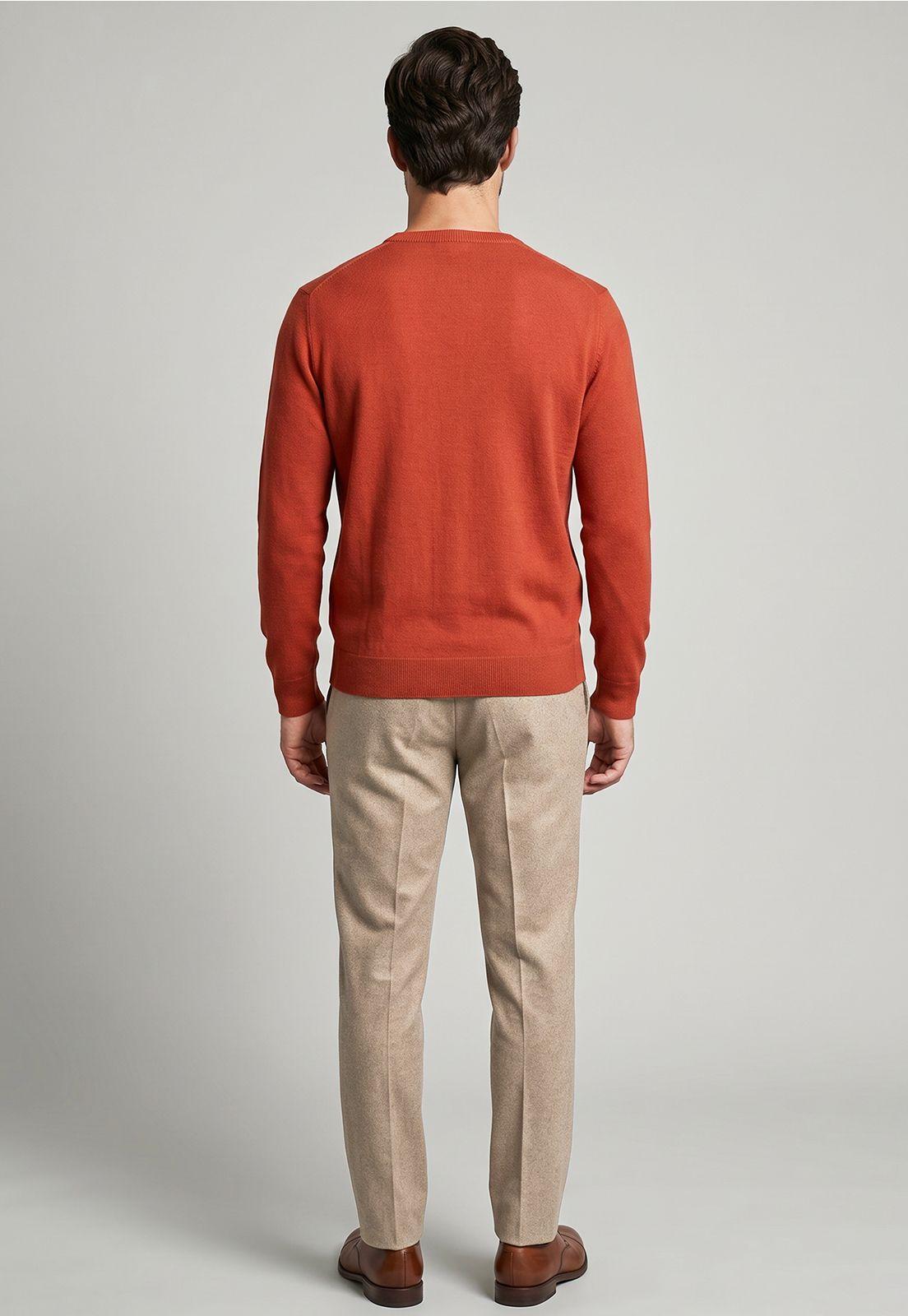 Sweater Arizona V-Neck Solido Orange-2