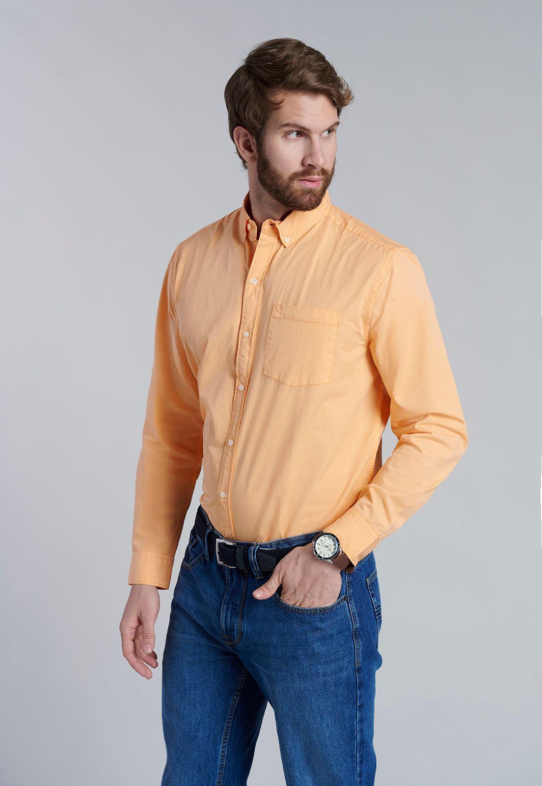 Camisa Garment Dyed Sport Fj Orange-0