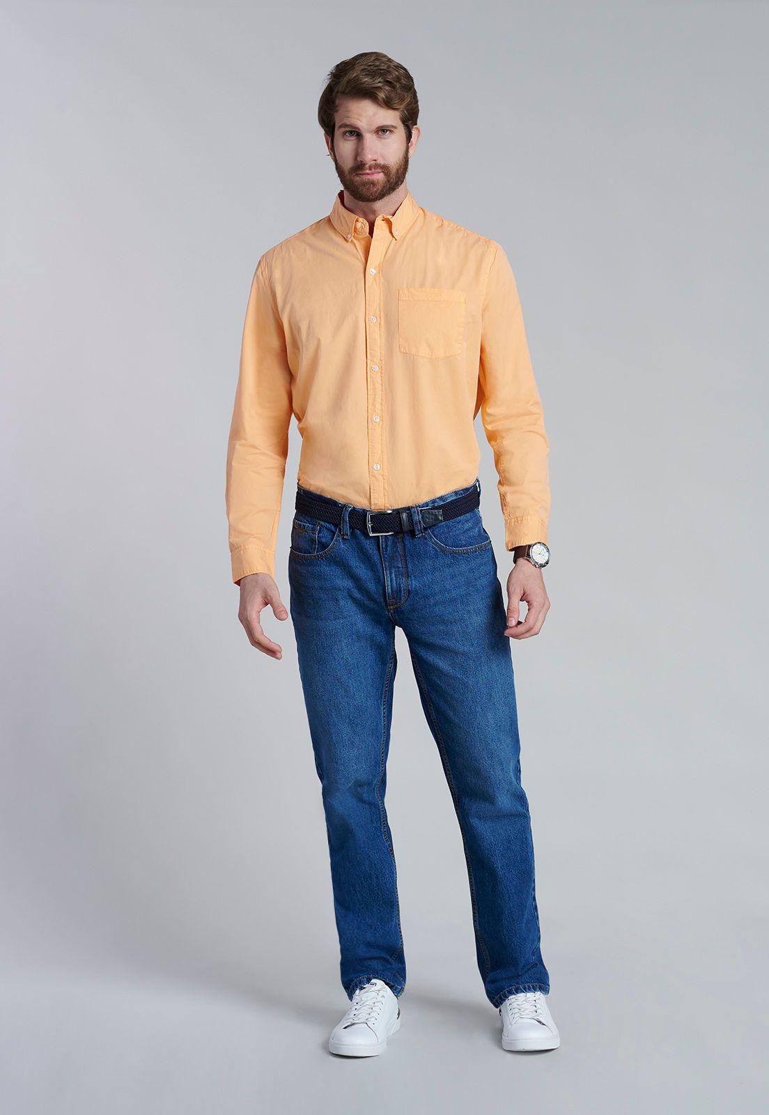 Camisa Garment Dyed Sport Fj Orange-1
