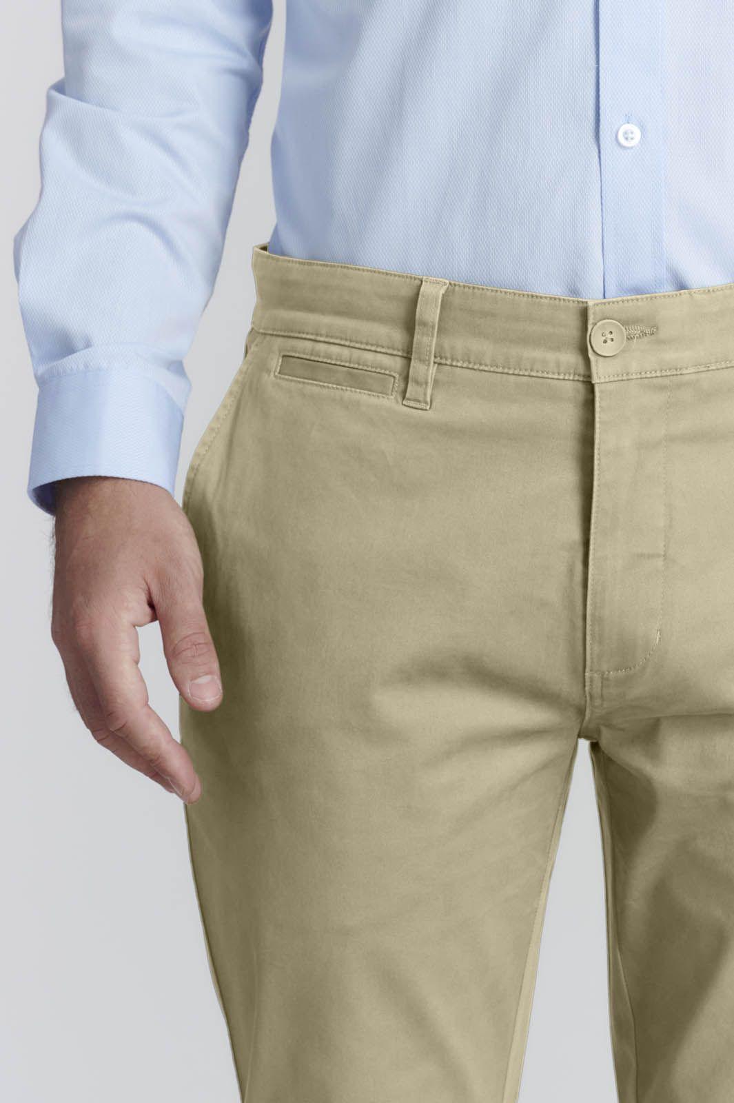Pantalón Twill Slim /33 Business Khaki-2