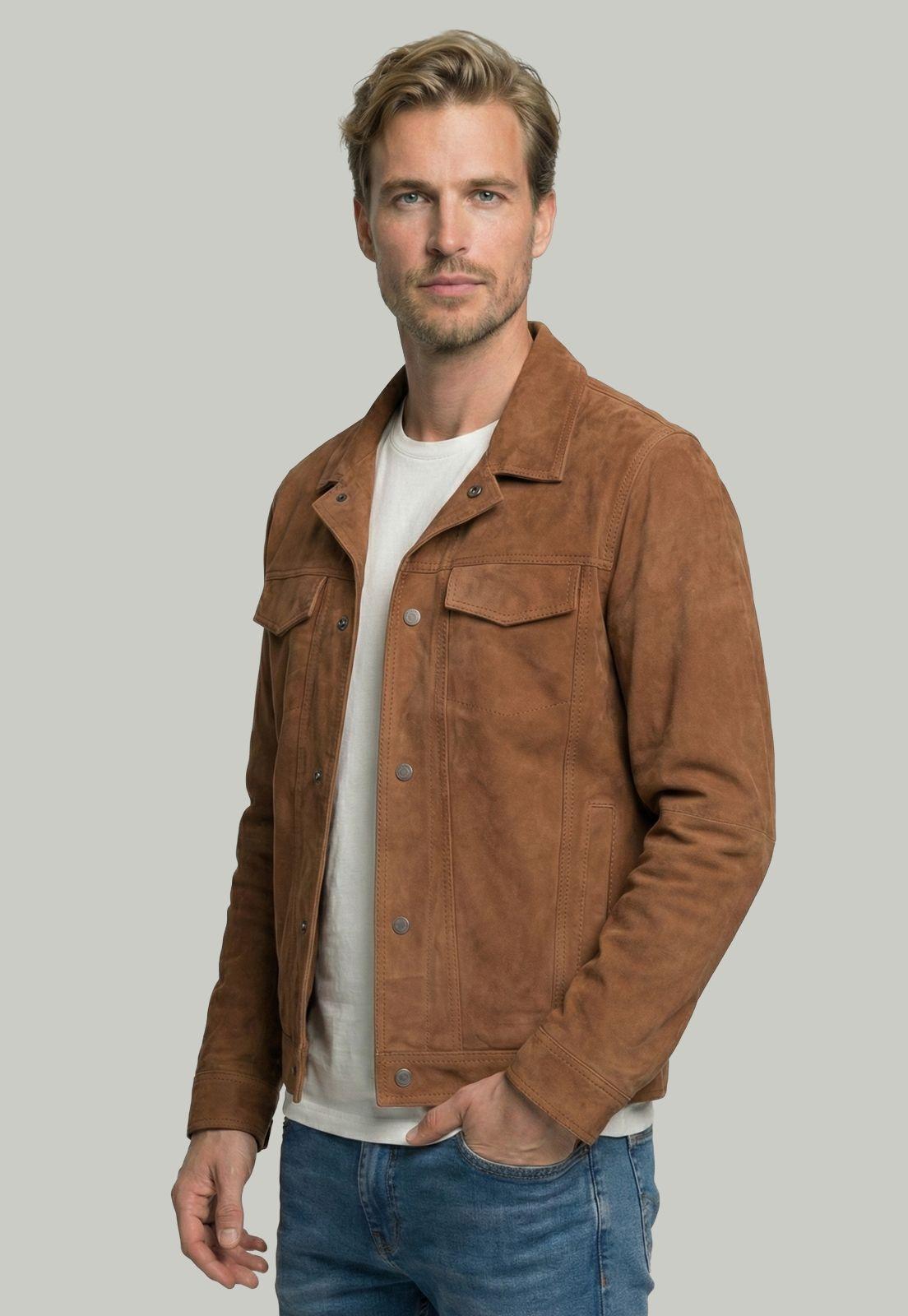 Chaqueta Suede Monaco Camel-0