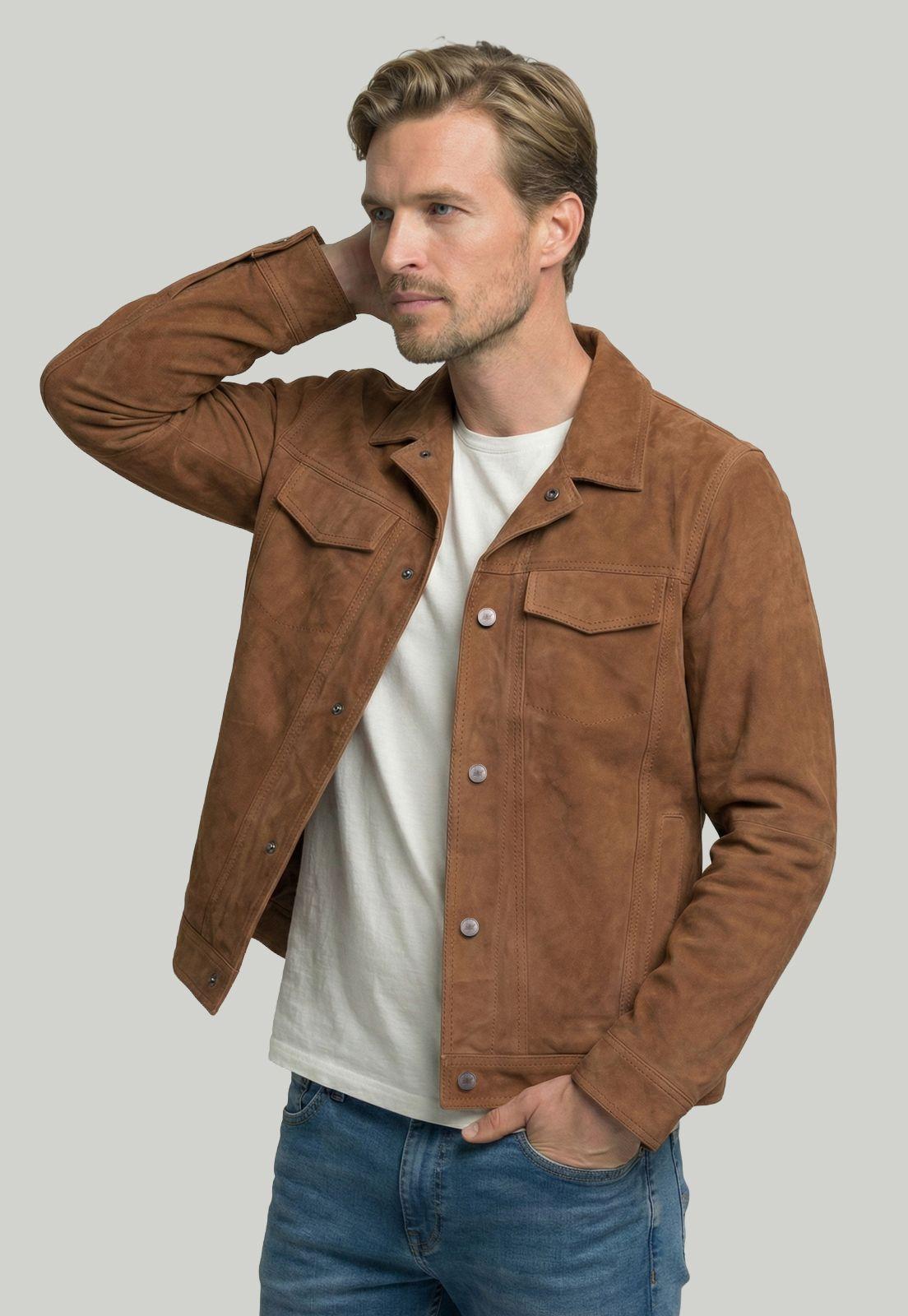 Chaqueta Suede Monaco Camel-4