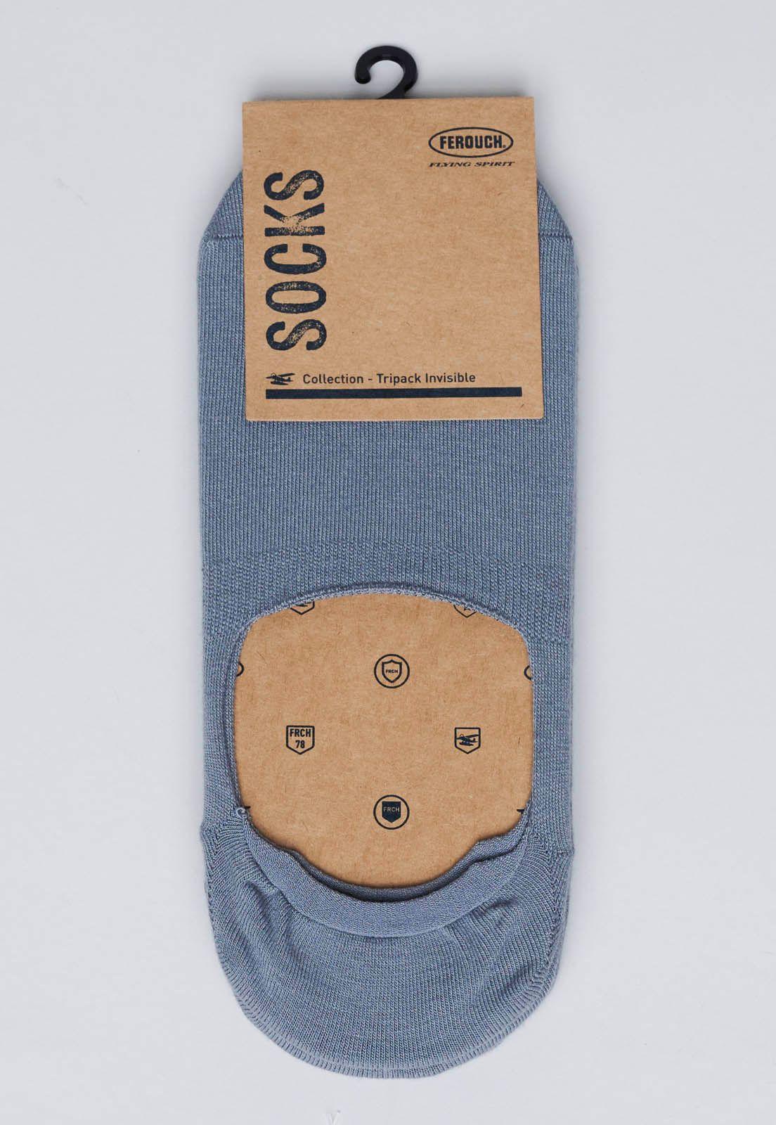 Tripack Calcetín Invisible Fr Grey Melange-1