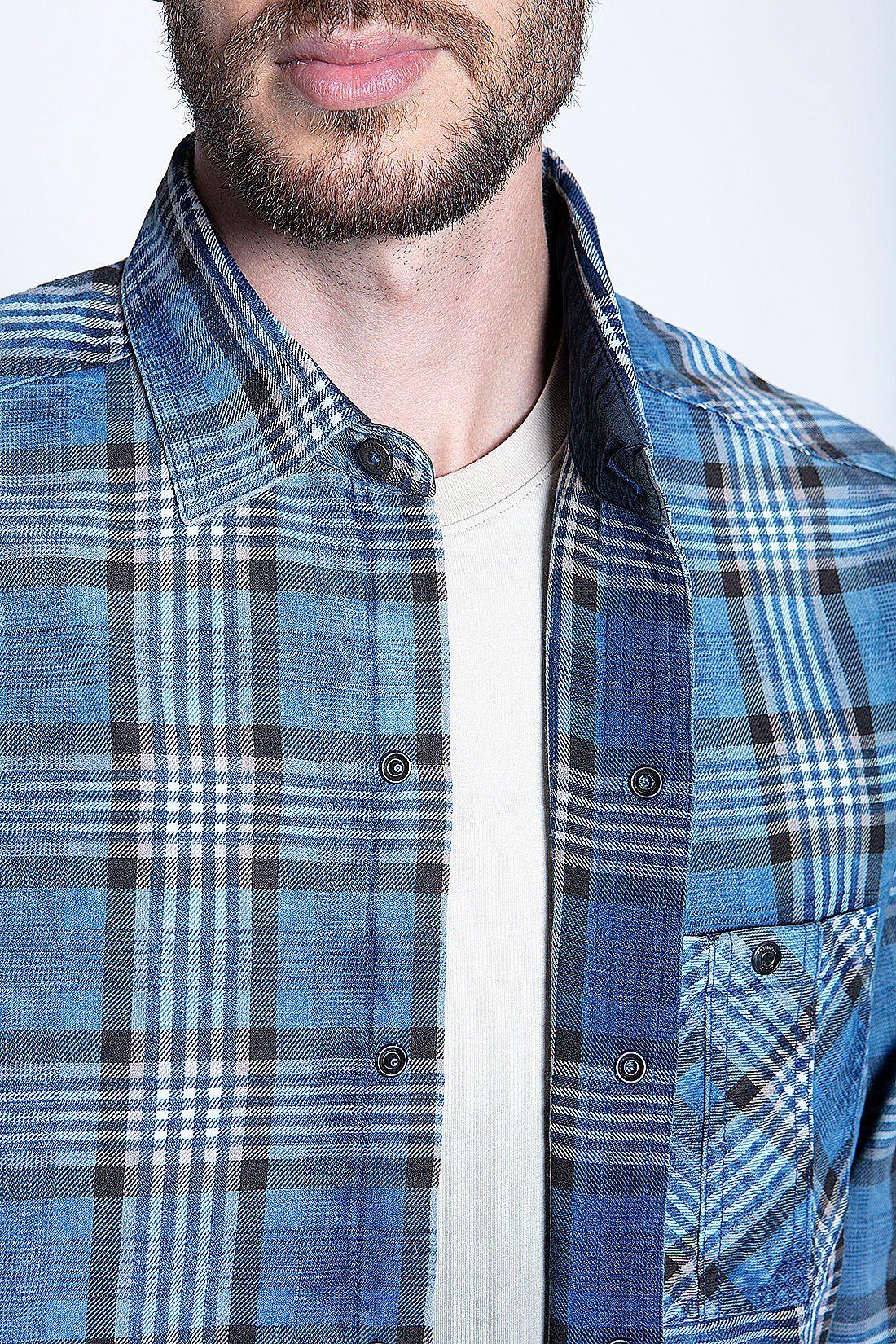 Camisa Checkered Indigo Fj Blue-4