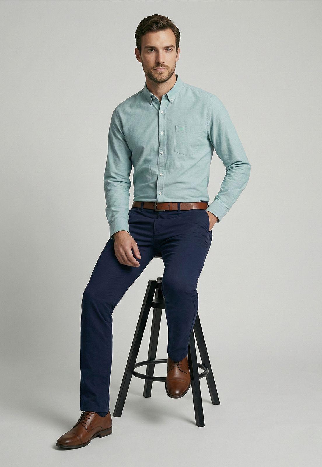 Camisa Oxford River Smart Casual-4