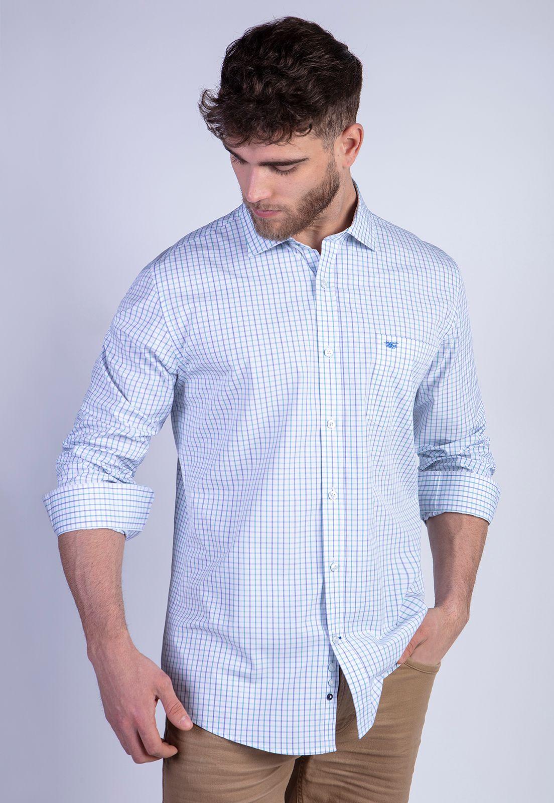 Camisa Smart Casual Check Denver Green-0