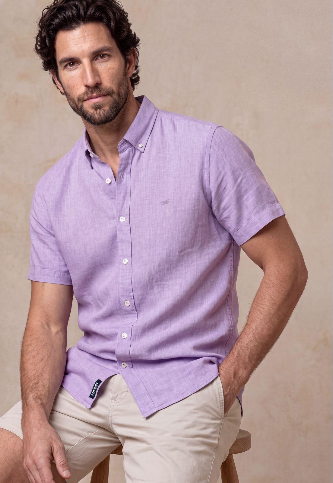 Camisa Sport Lino Atlanta Violet-4