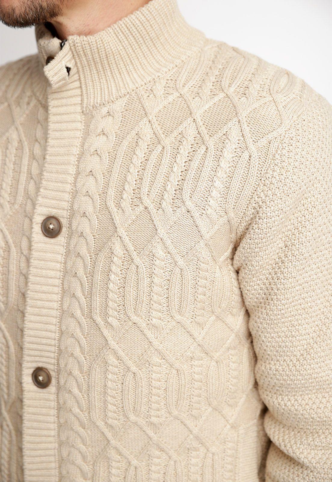 Cardigan Sherpa New York Ecru Melange-2