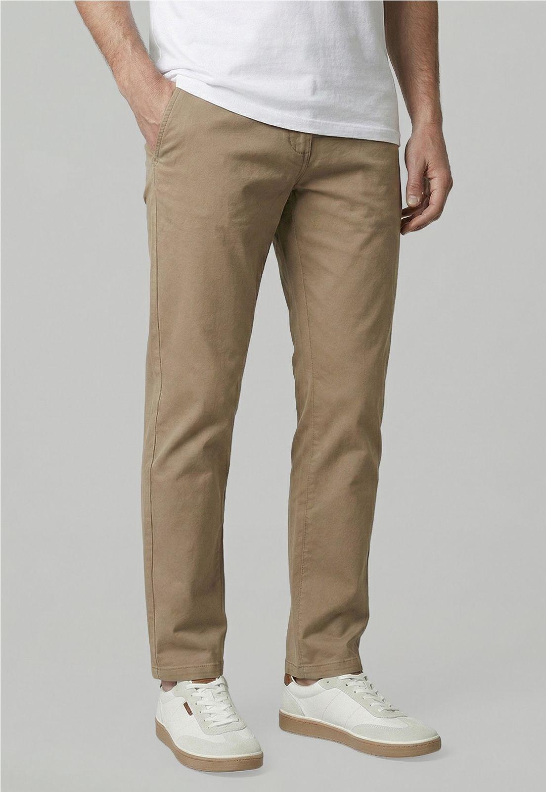Pantalón Slim Twill L/33 Khaki-0