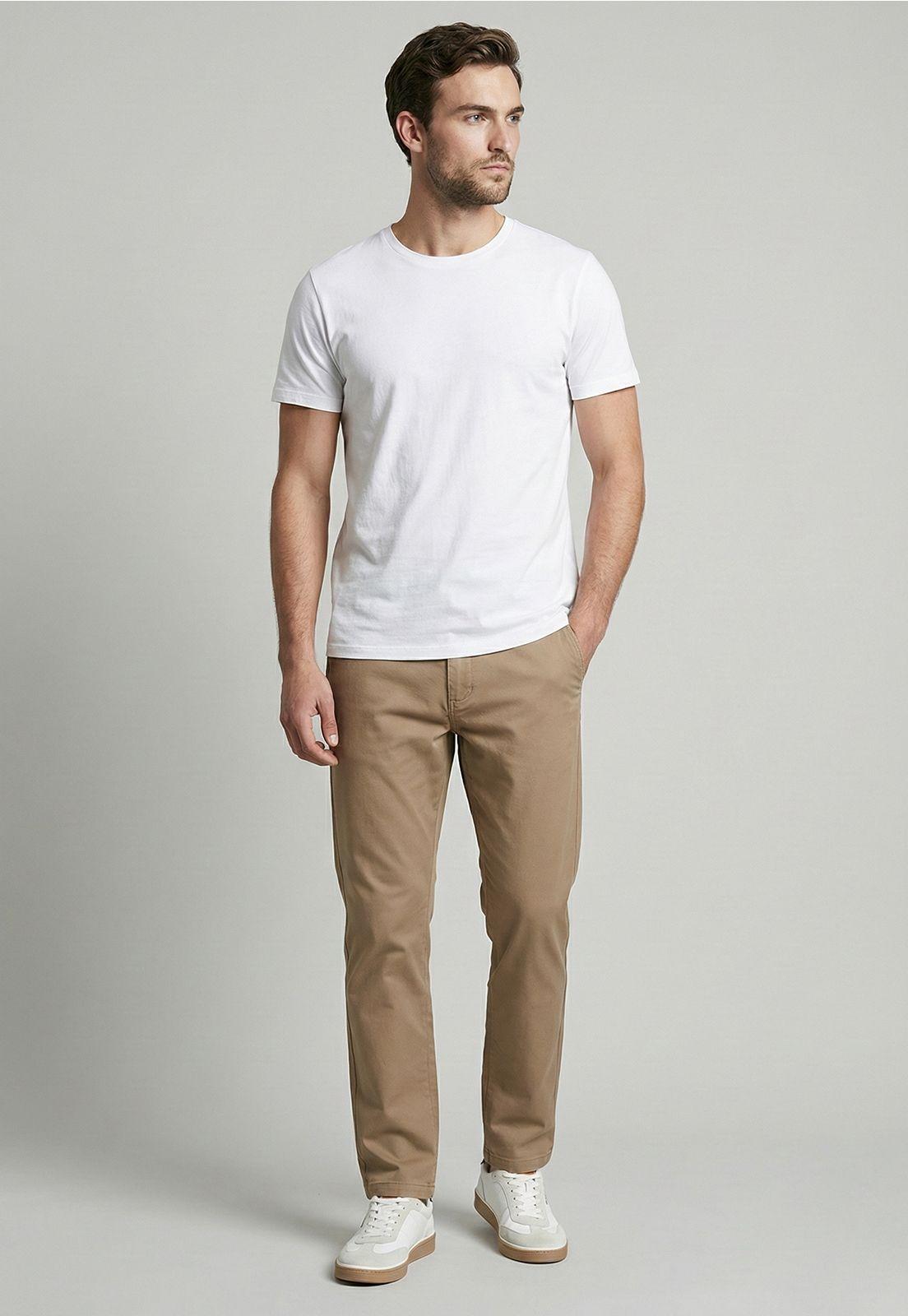 Pantalón Slim Twill L/33 Khaki-1