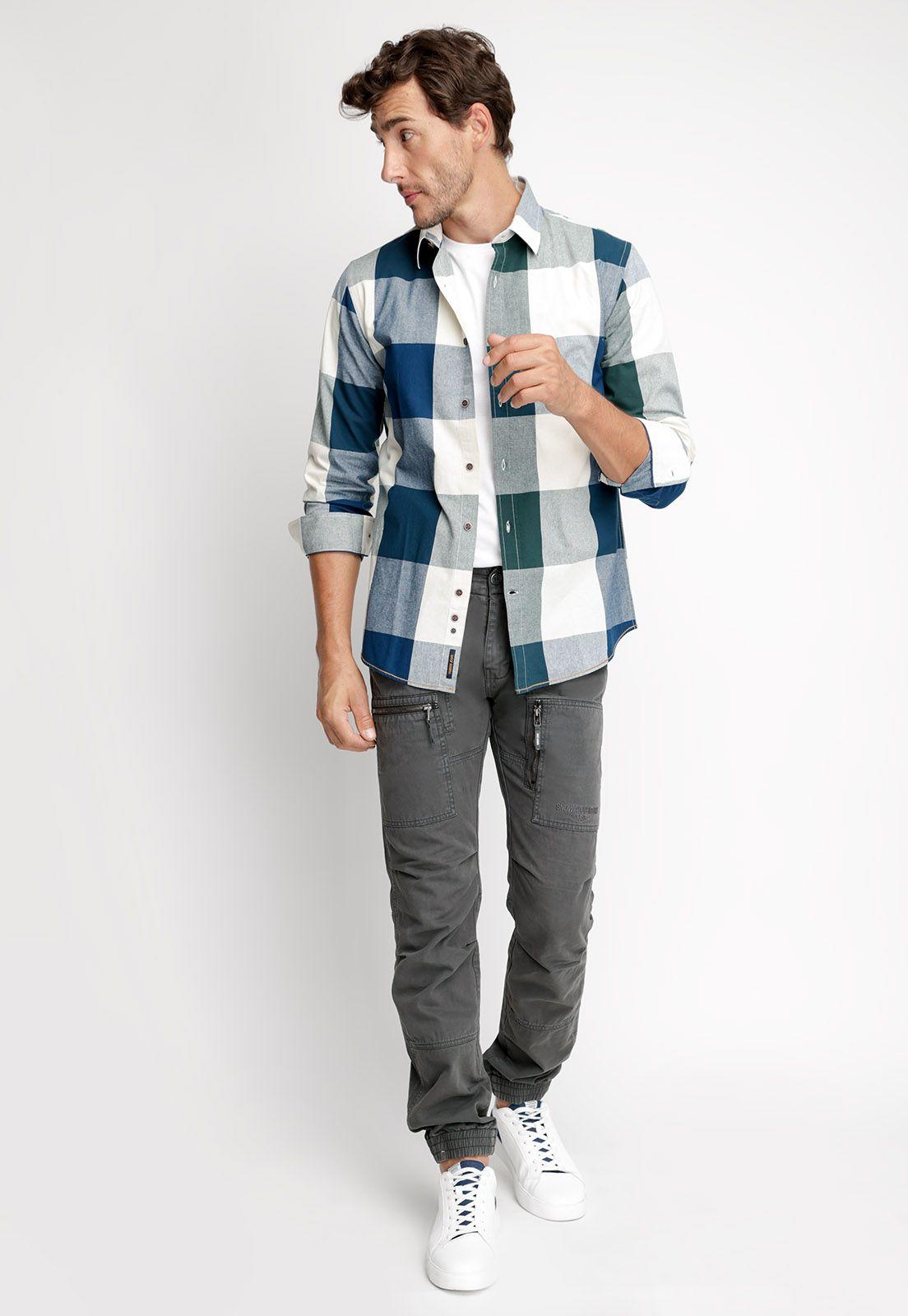 Camisa Cuadro Color Fj Green-3