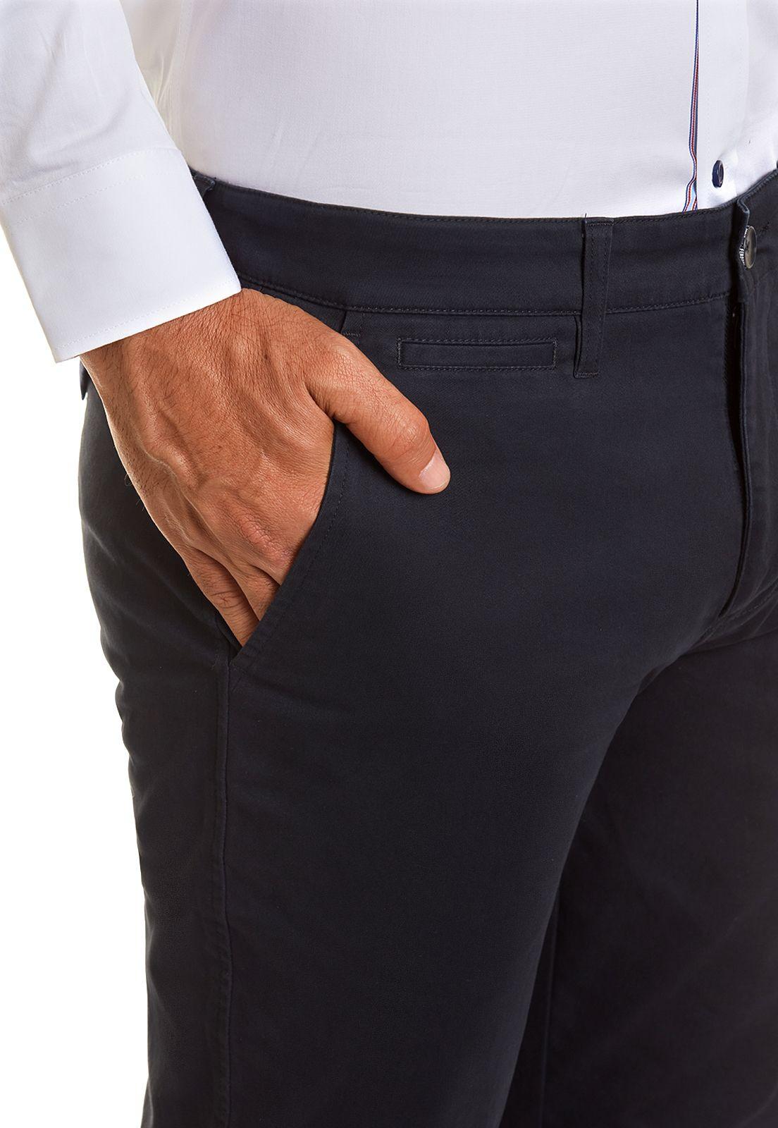 Pantalón Twill Slim L/31 Navy Fe-3