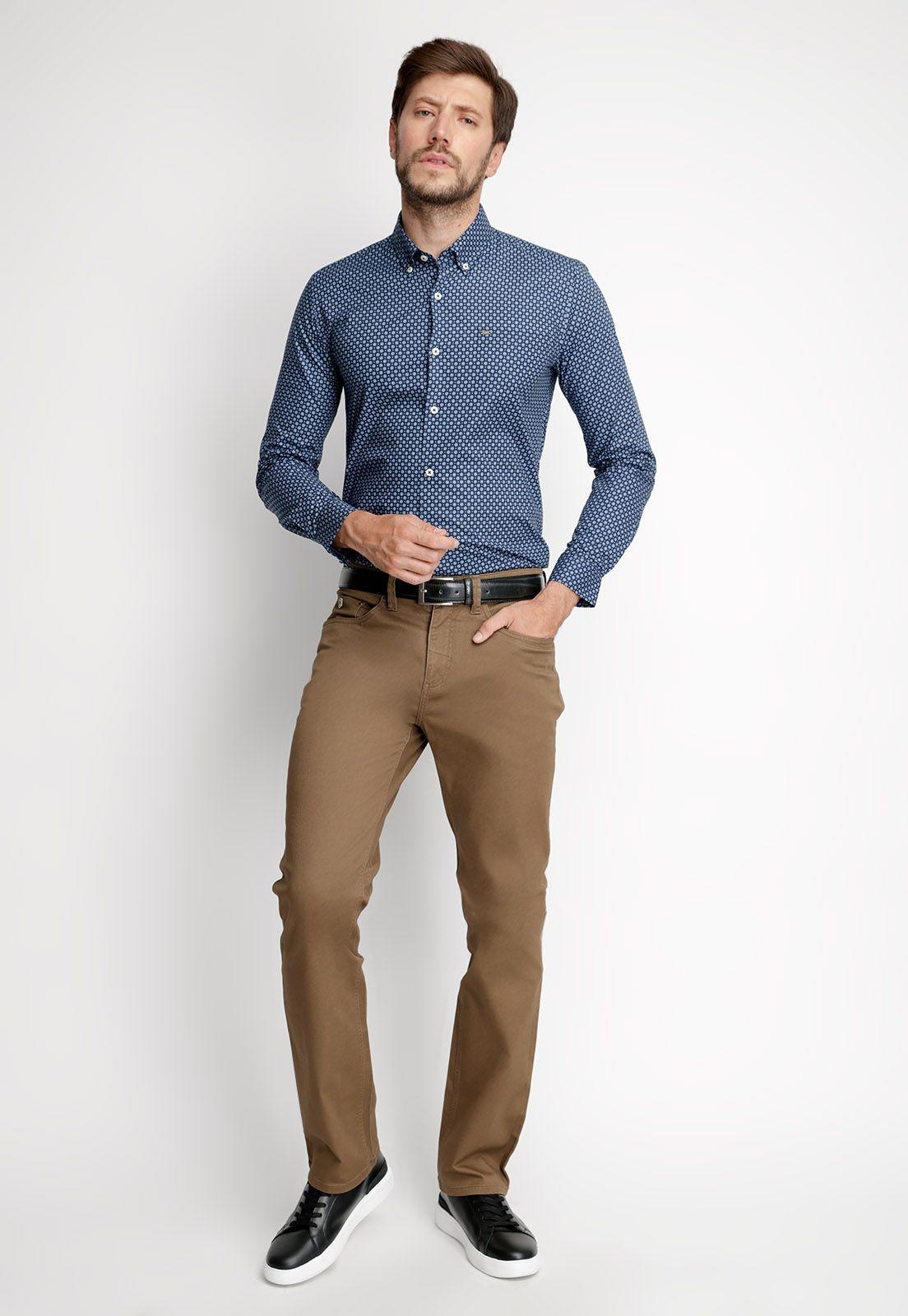 Camisa Estampada Vermont F Navy-3