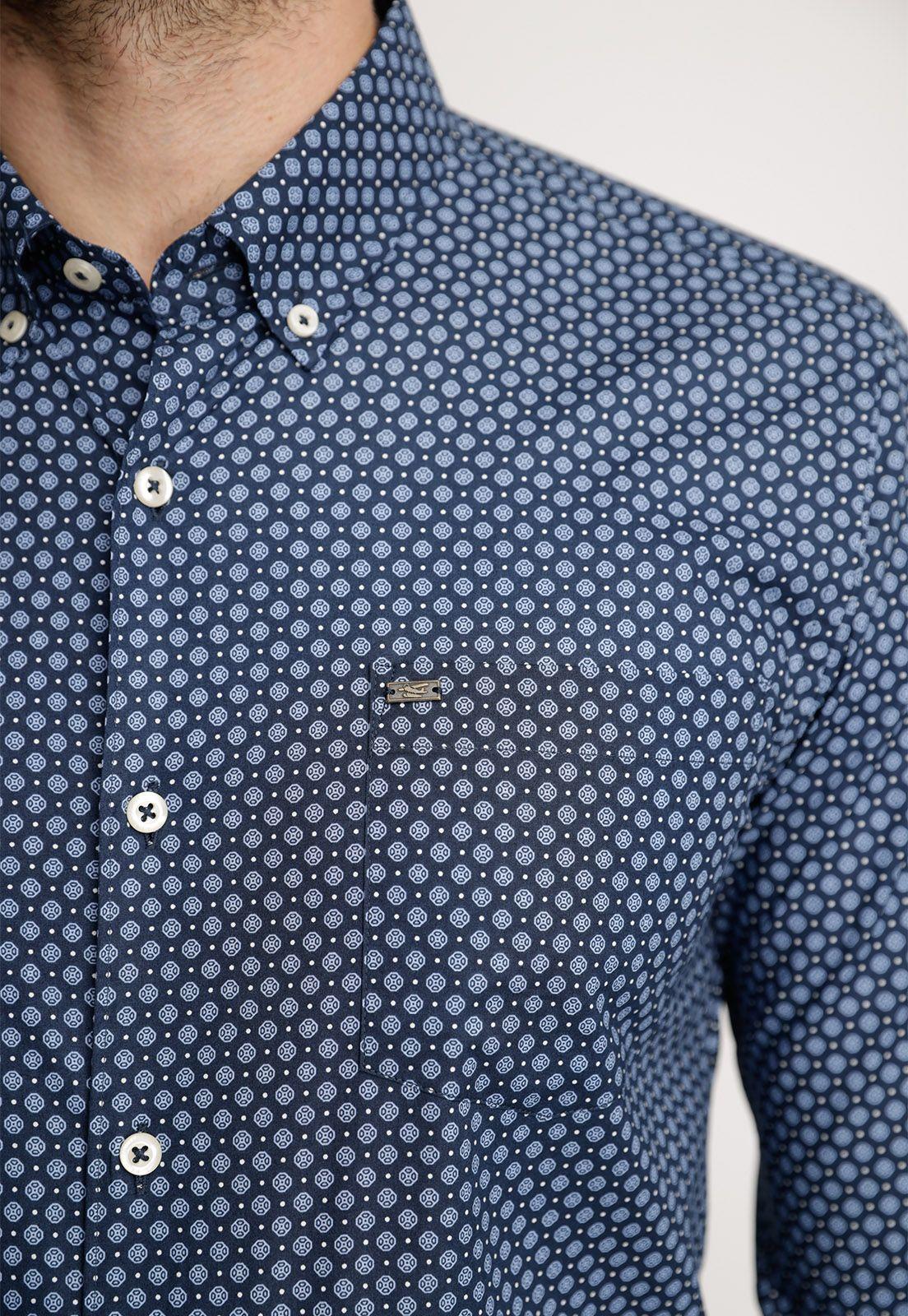 Camisa Estampada Vermont F Navy-2