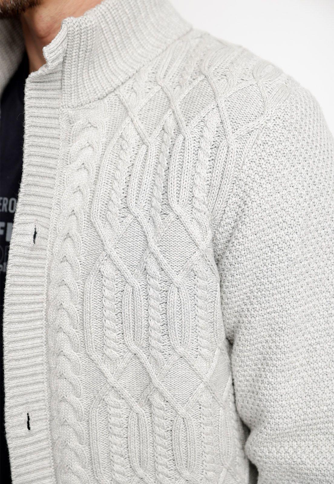 Cardigan Sherpa New York Grey Melange-2