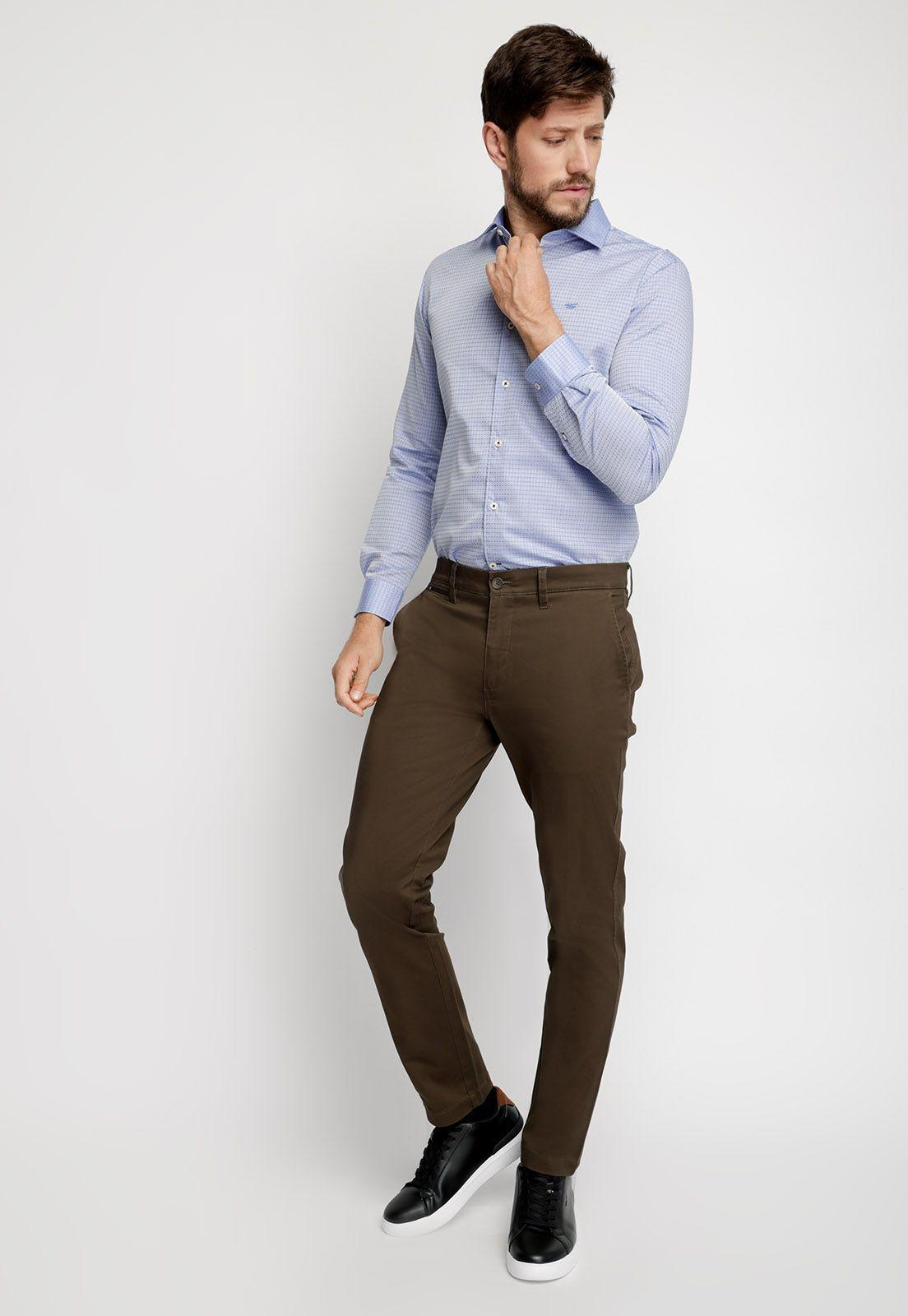 Camisa Smart Casual Georgia Blue-3