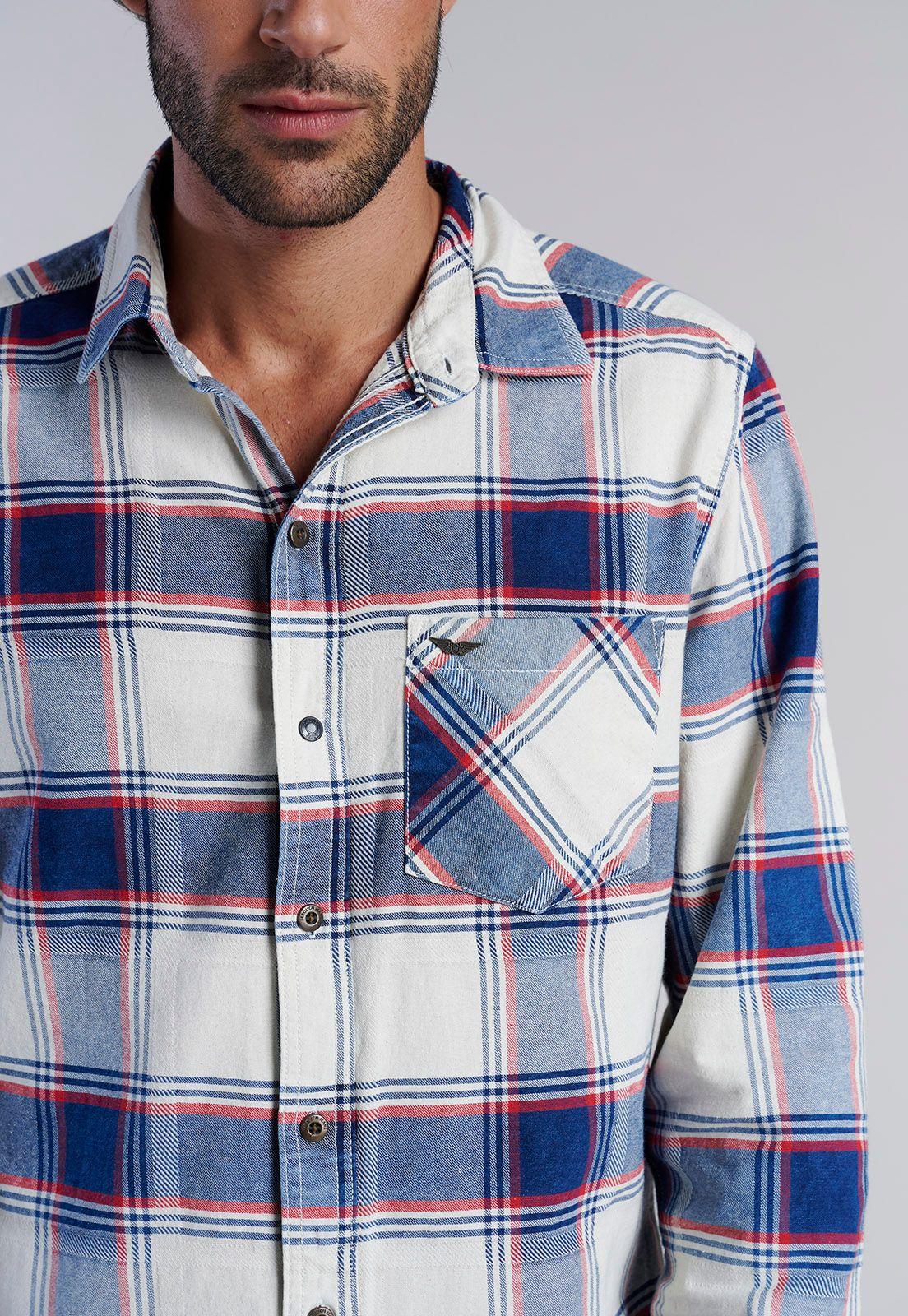 Camisa Checkered Indigo Fj Indigo-2