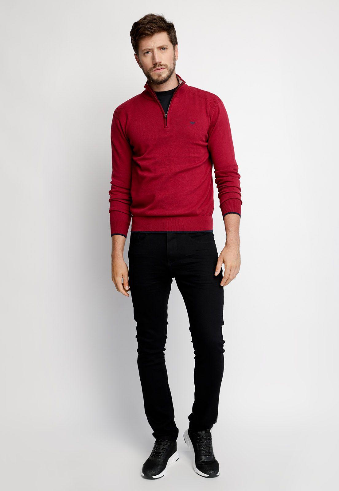 Sweater London Smart Casual Red-3