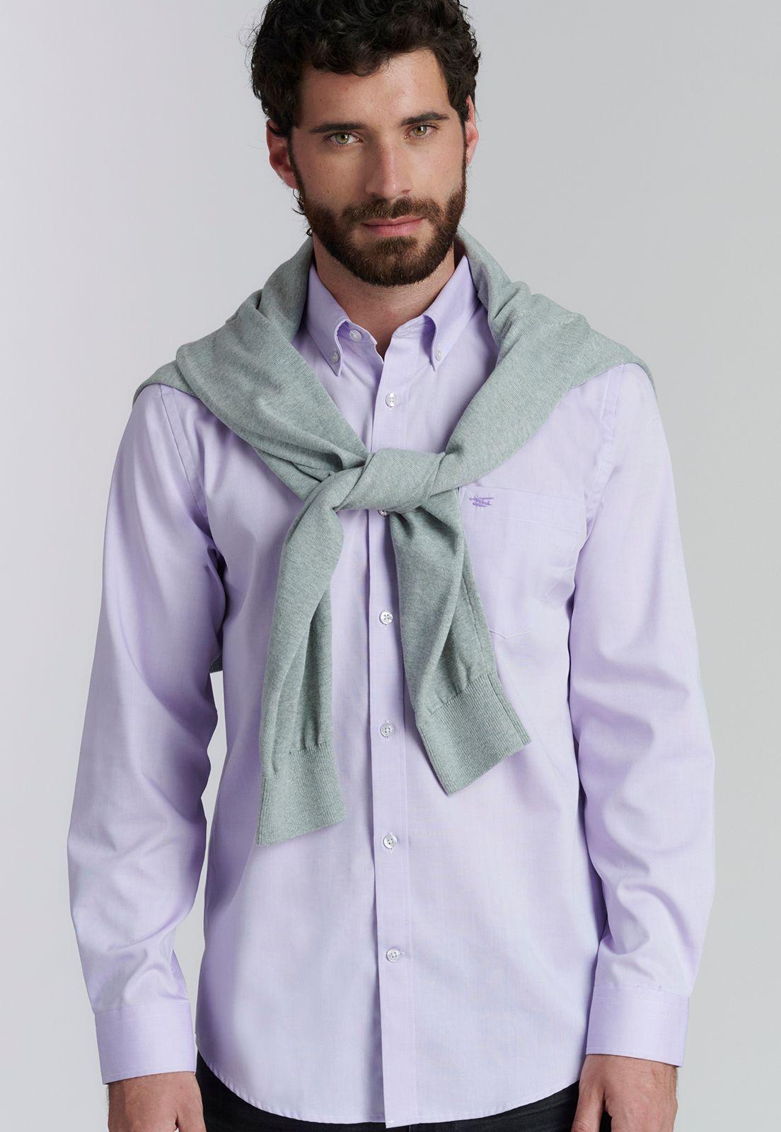 Camisa Smart Casual Oxford Sc Purple-4